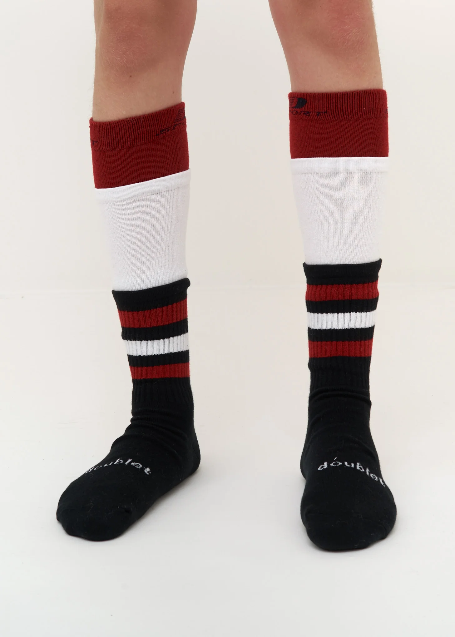 Black 3 Layered Border Socks - Image 2