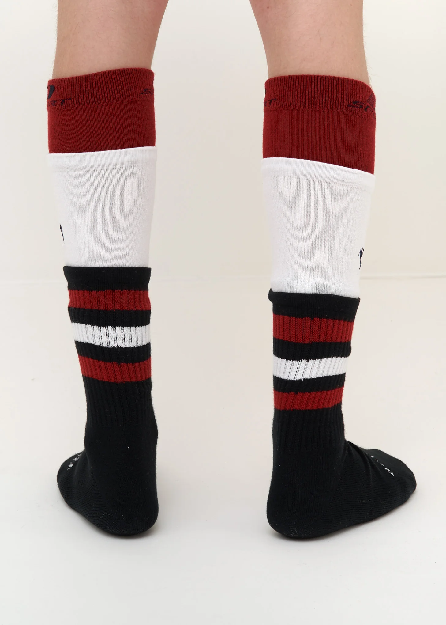 Black 3 Layered Border Socks - Image 3