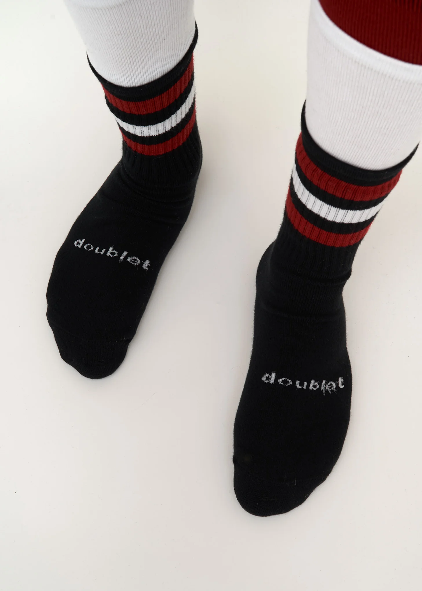 Black 3 Layered Border Socks - Image 4