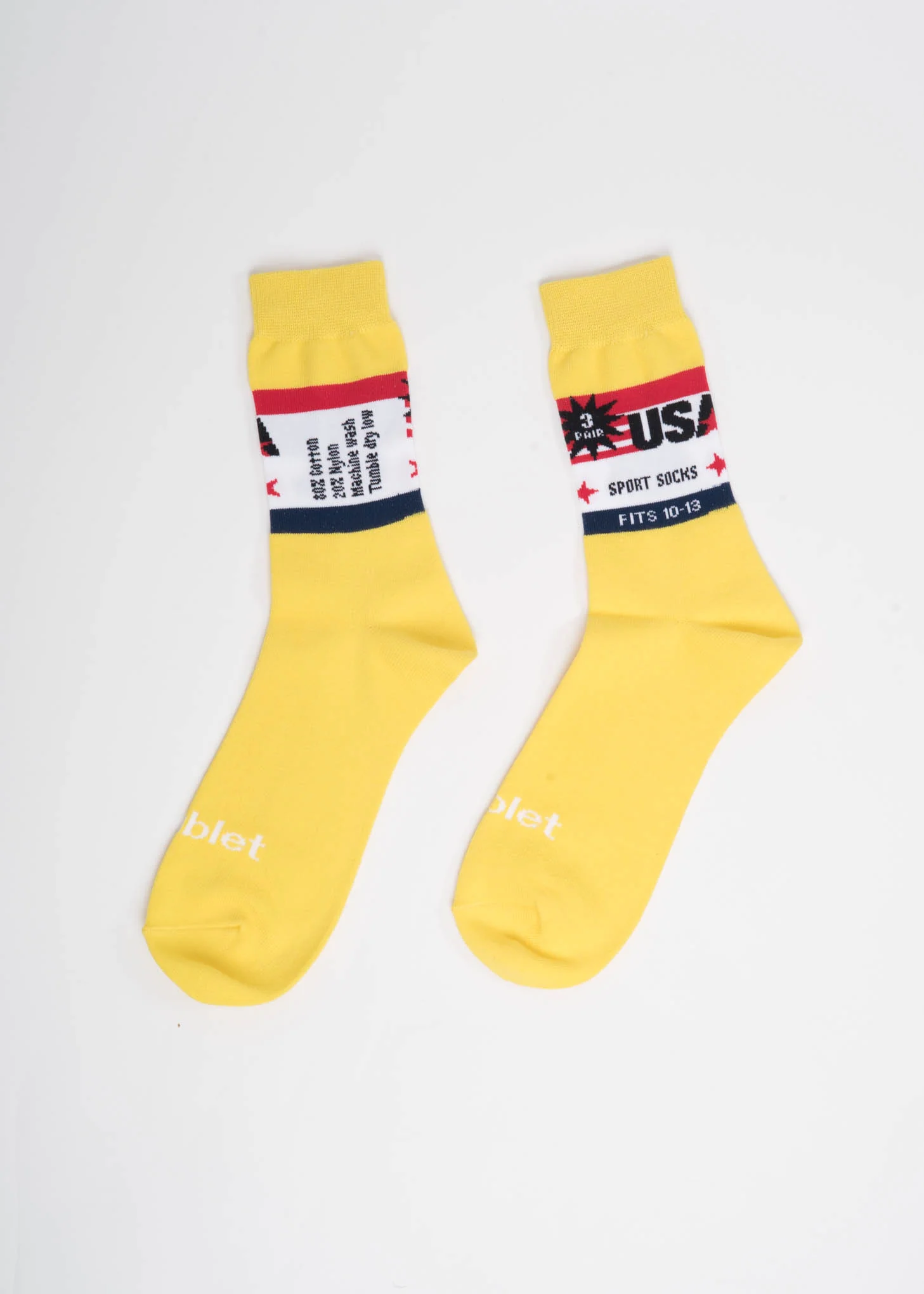 Yellow 3Pac Jacquard Socks
