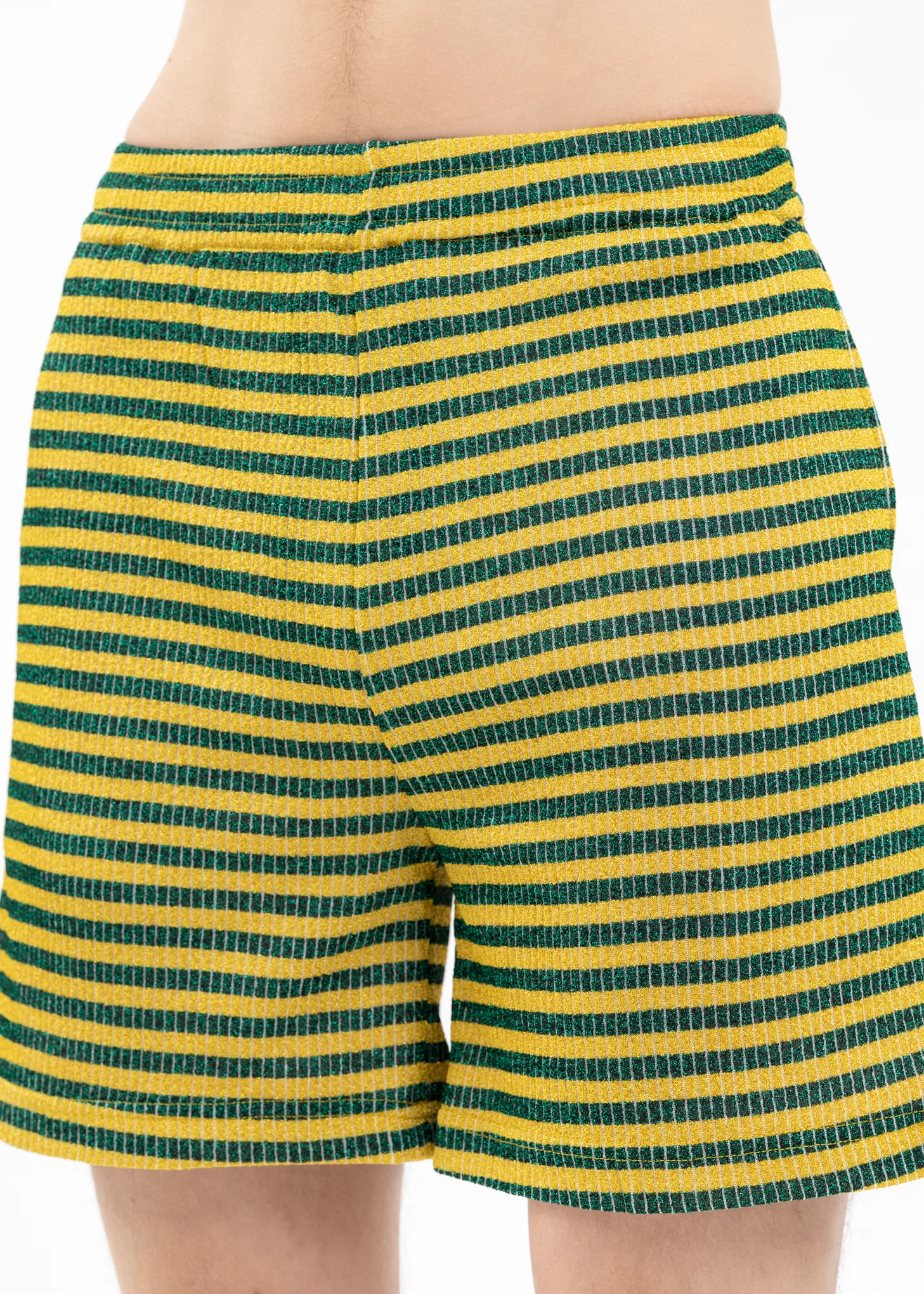 YELLOW AND GREEN LAME BORDER SHORT - Image 5