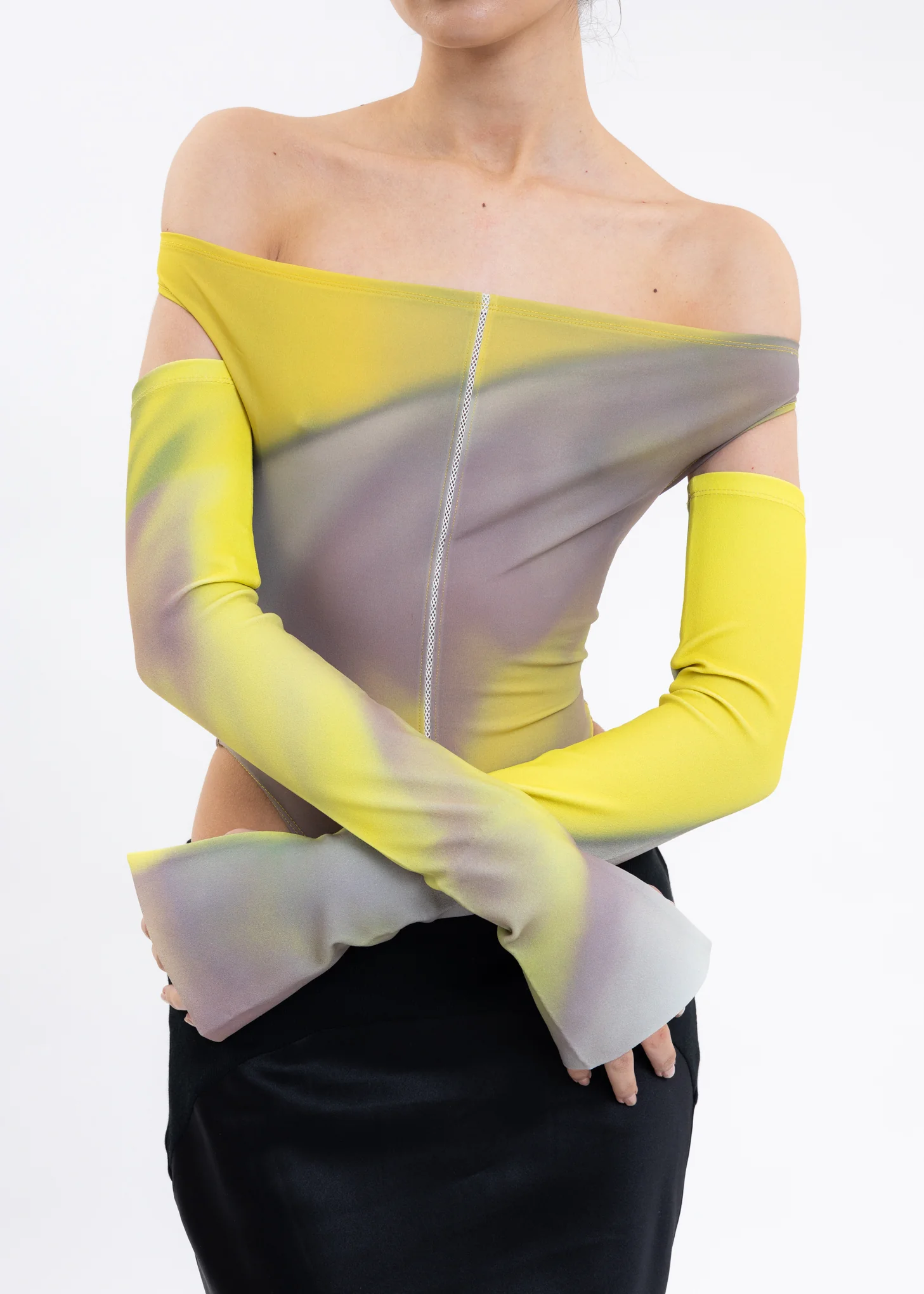 Yellow And Grey Arm Sleeves