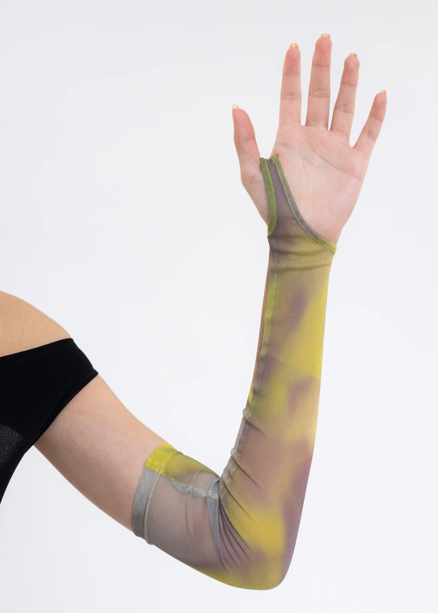 Yellow And Grey Mesh Arm Sleeves - Image 3
