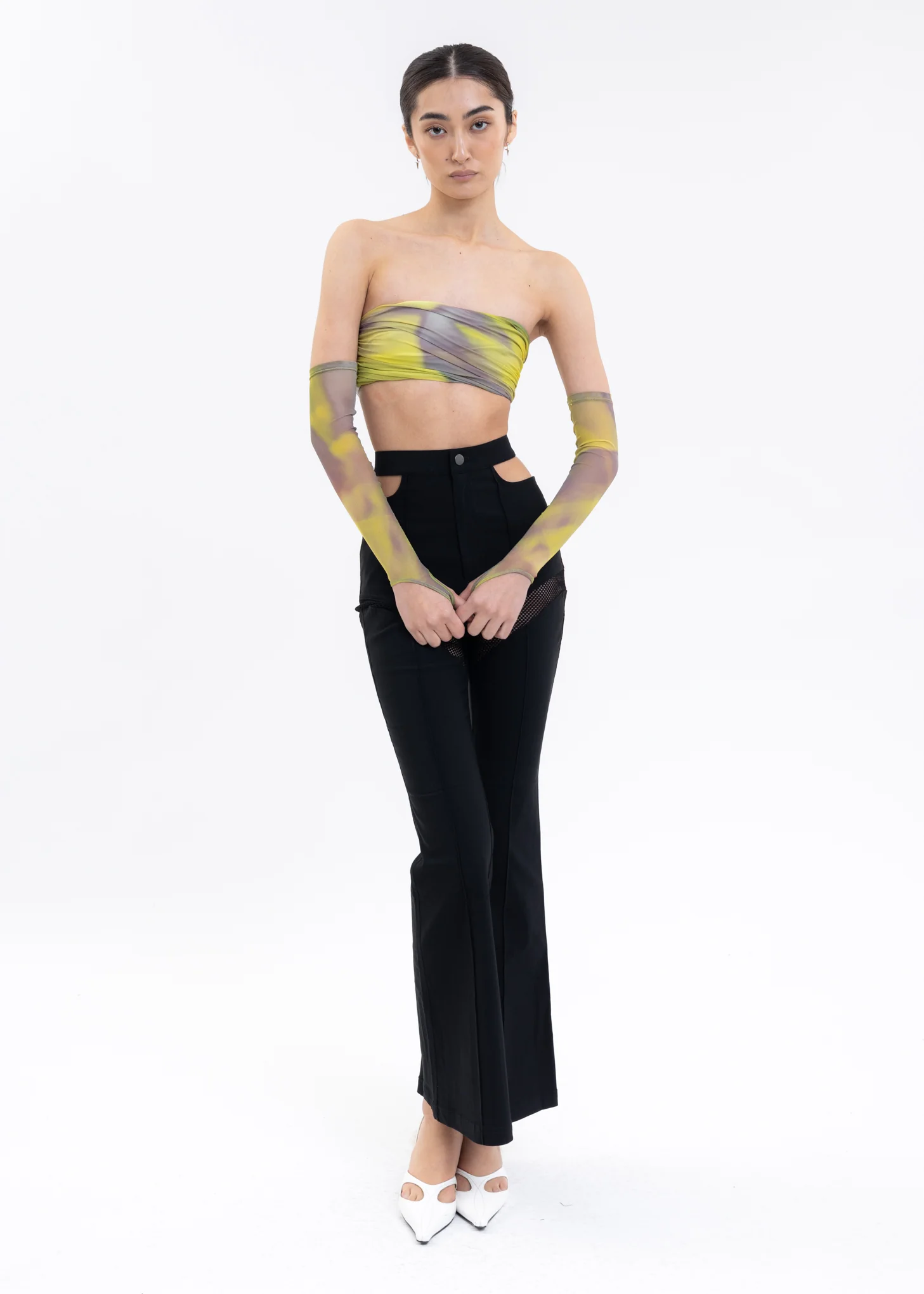 Yellow And Grey Mesh Arm Sleeves - Image 7