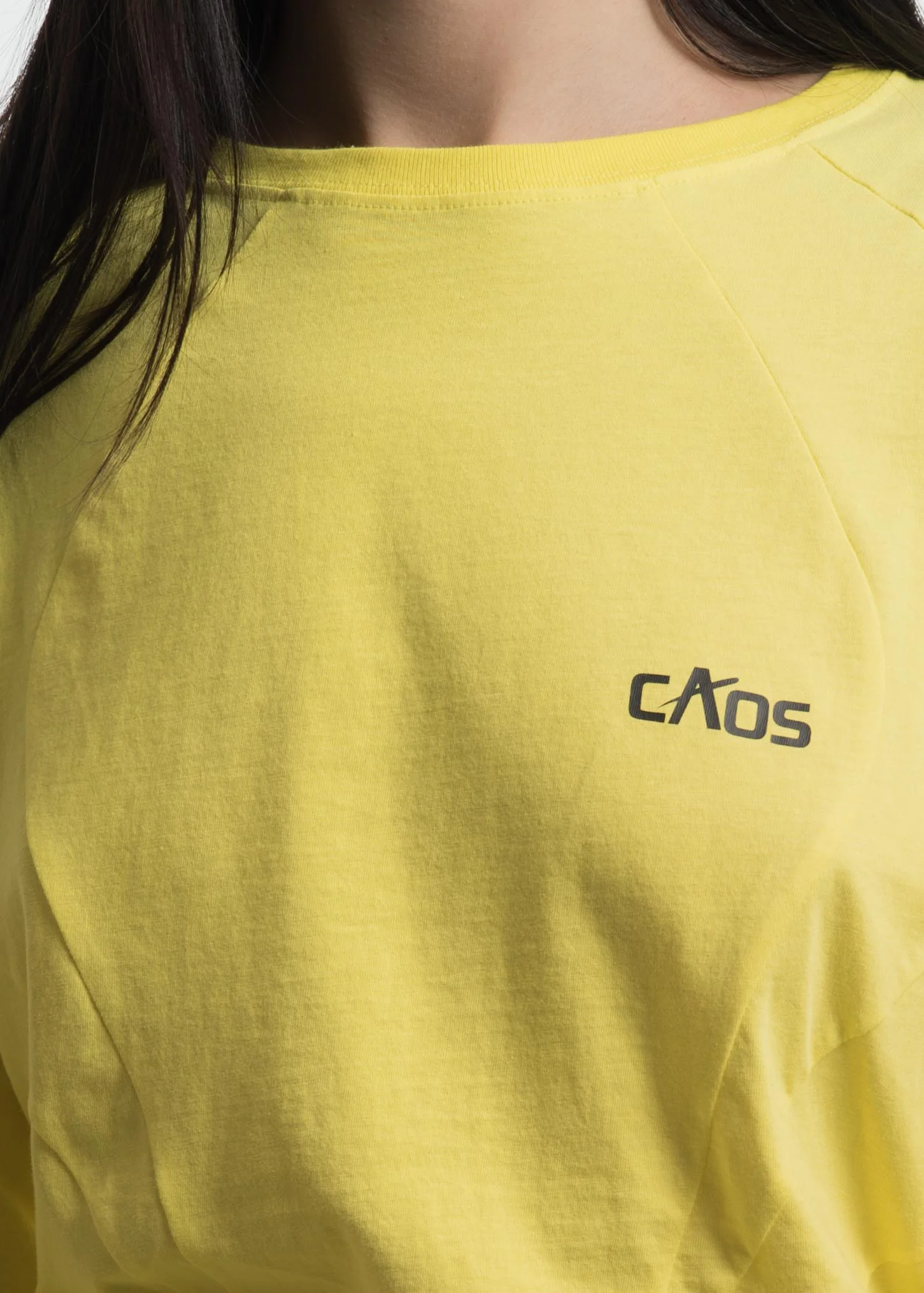 Yellow "Caos" Strap Long Sleeve T-Shirt - Image 5