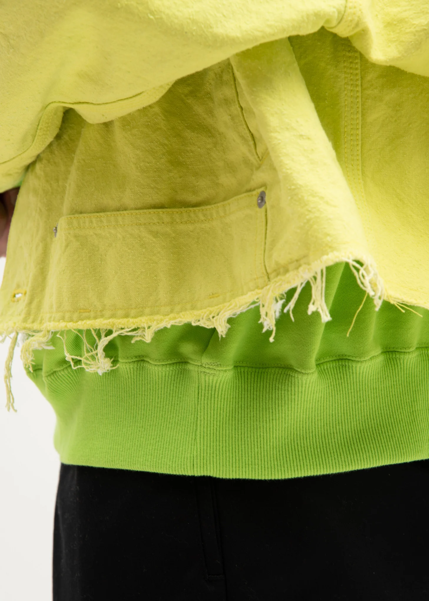 Yellow Chaos Embroidery Silk Cut Off Jacket - Image 5