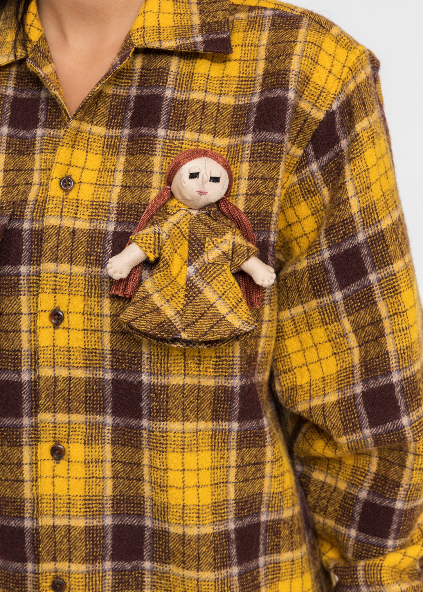 Yellow Check Shirt With My Doll - Image 2