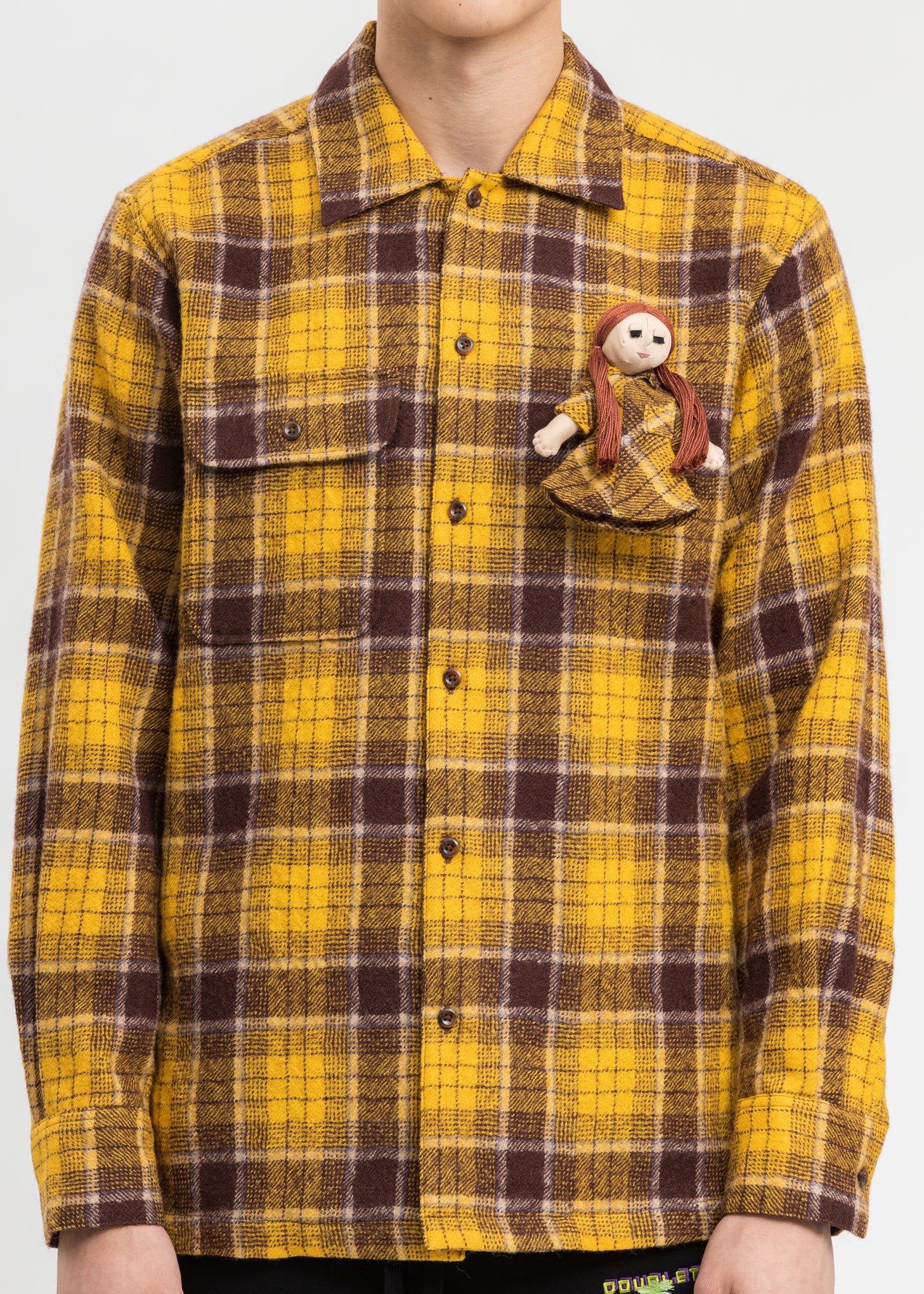 Yellow Check Shirt With My Doll - Image 3