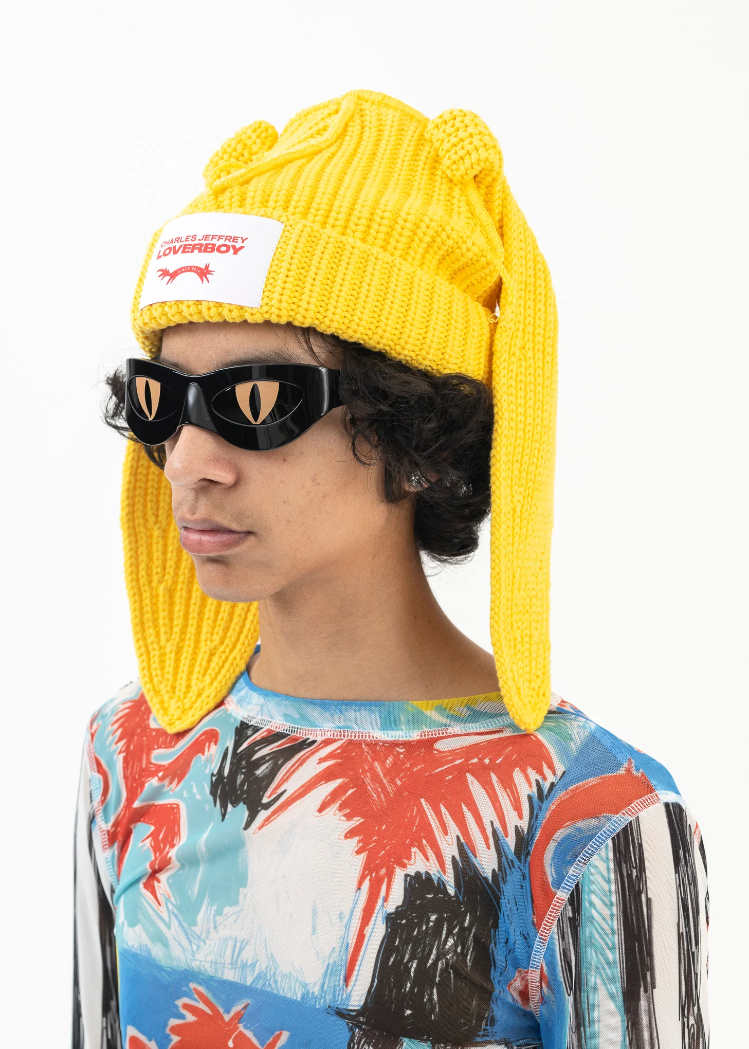 YELLOW CHUNKY RABBIT BEANIE - Image 5