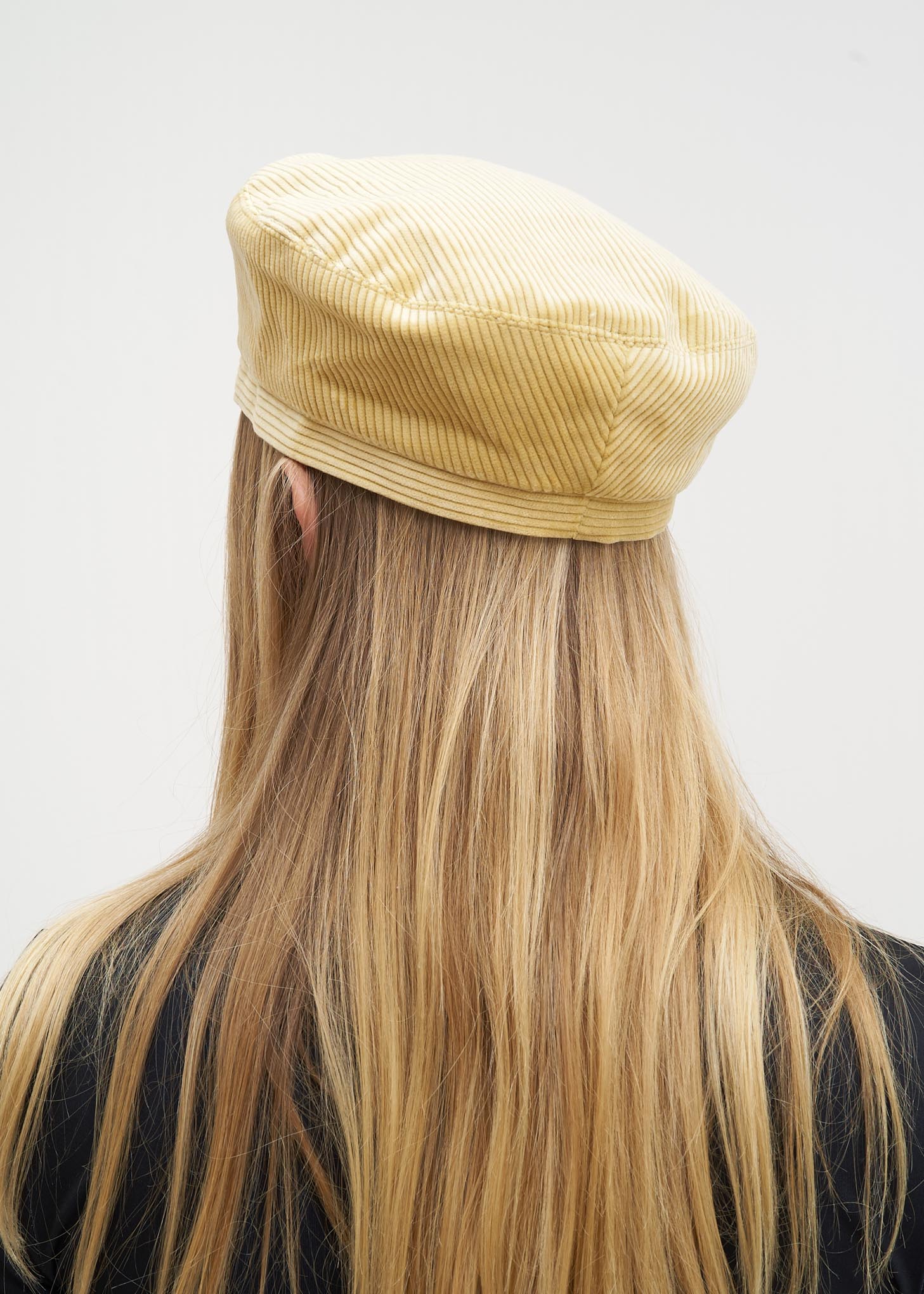 Yellow Corduroy Beret - Image 4