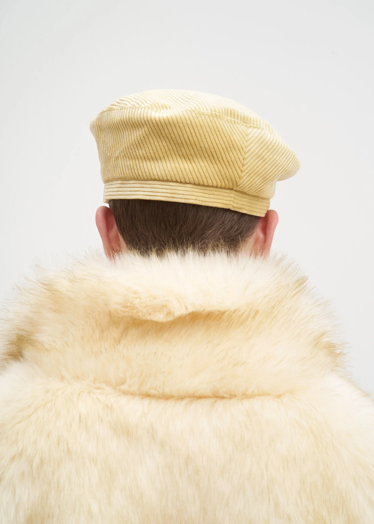 Yellow Corduroy Beret - Image 3