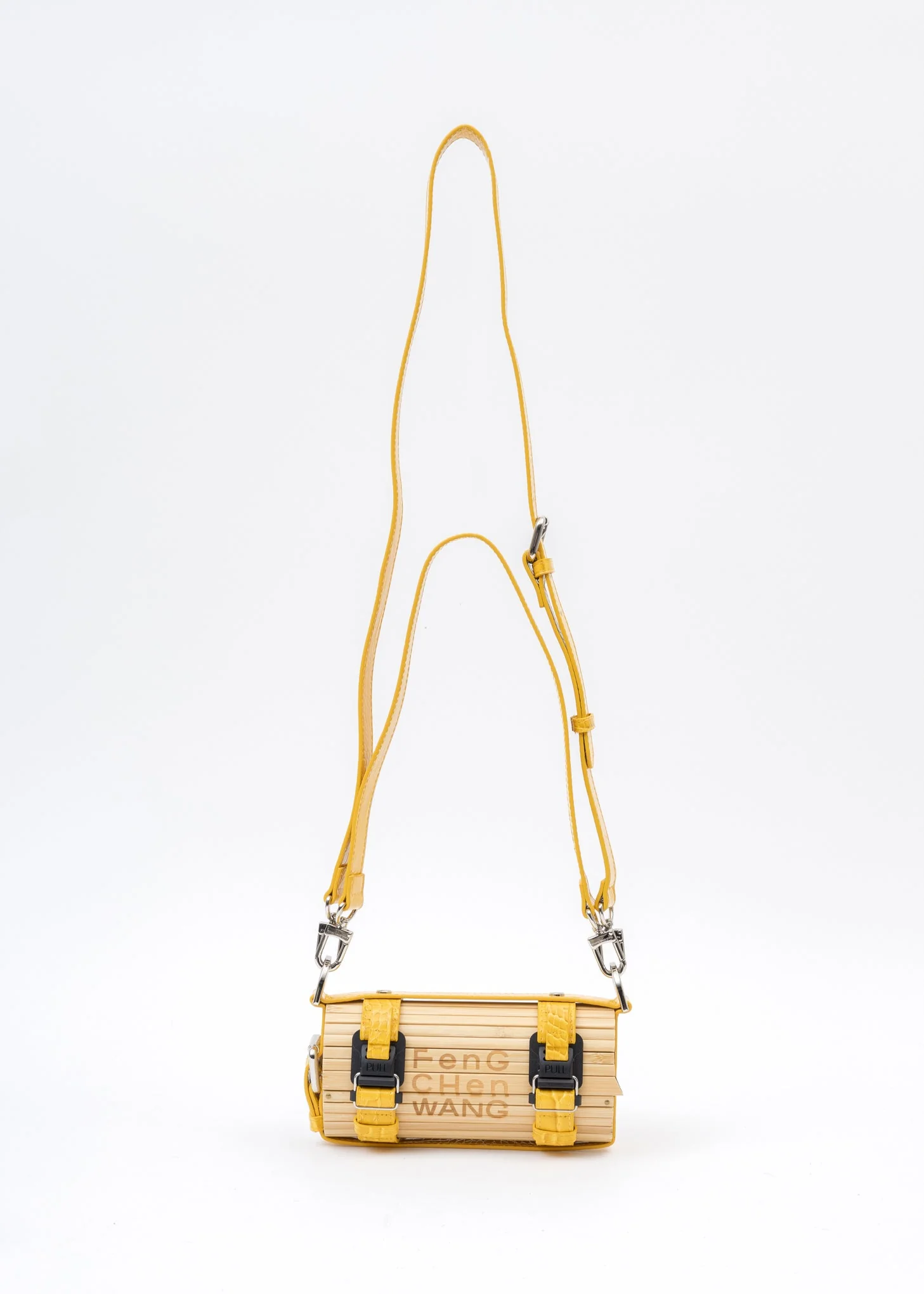 Yellow Croc Small Bamboo Bag