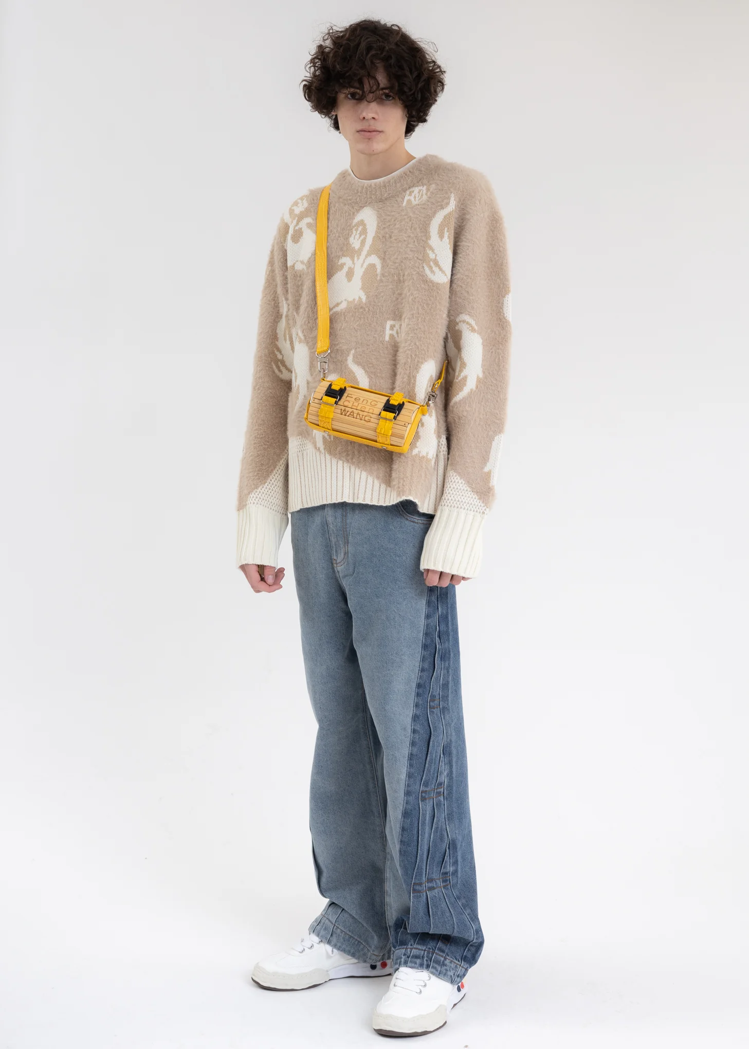 Yellow Croc Small Bamboo Bag - Image 4