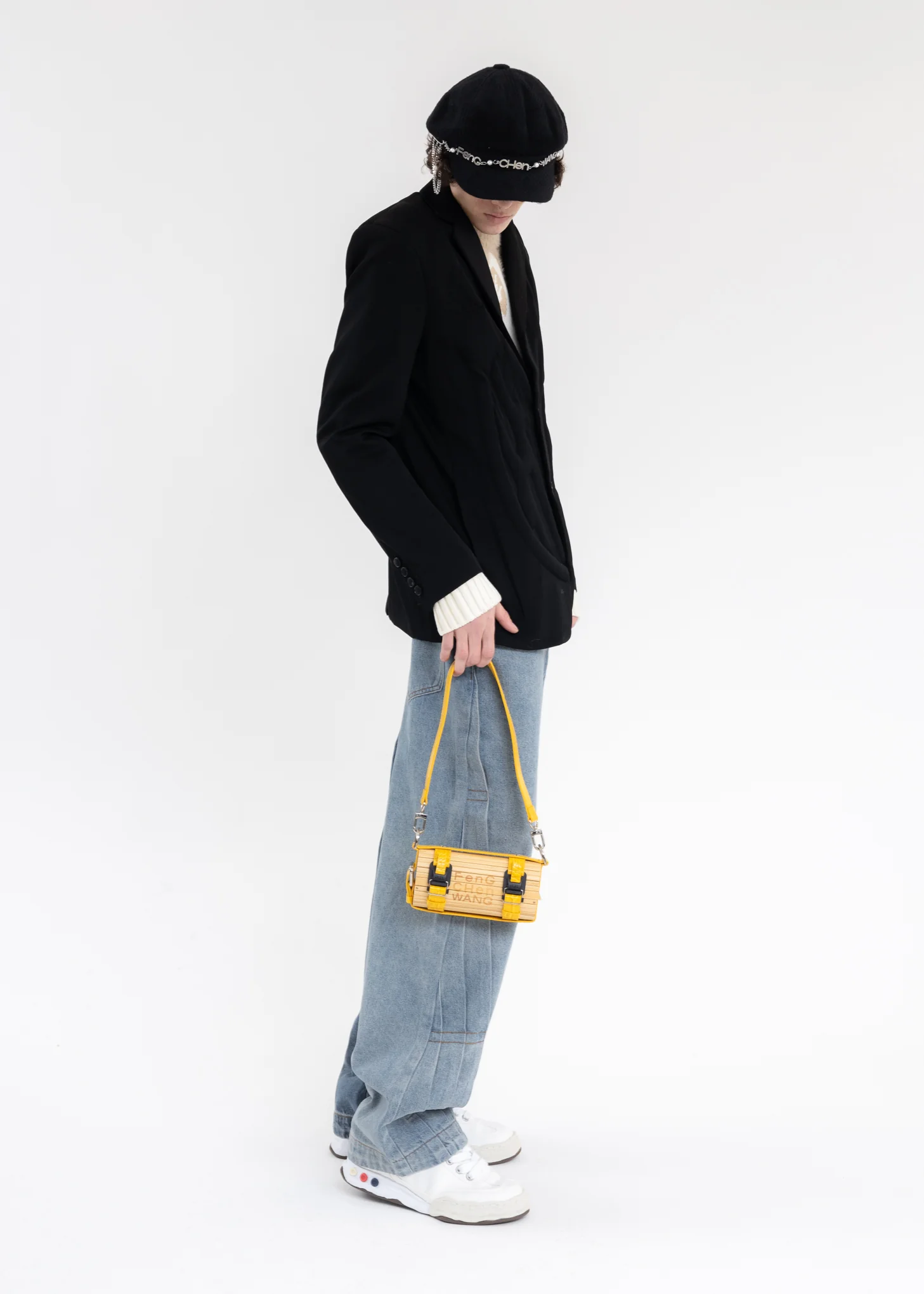 Yellow Croc Small Bamboo Bag - Image 5