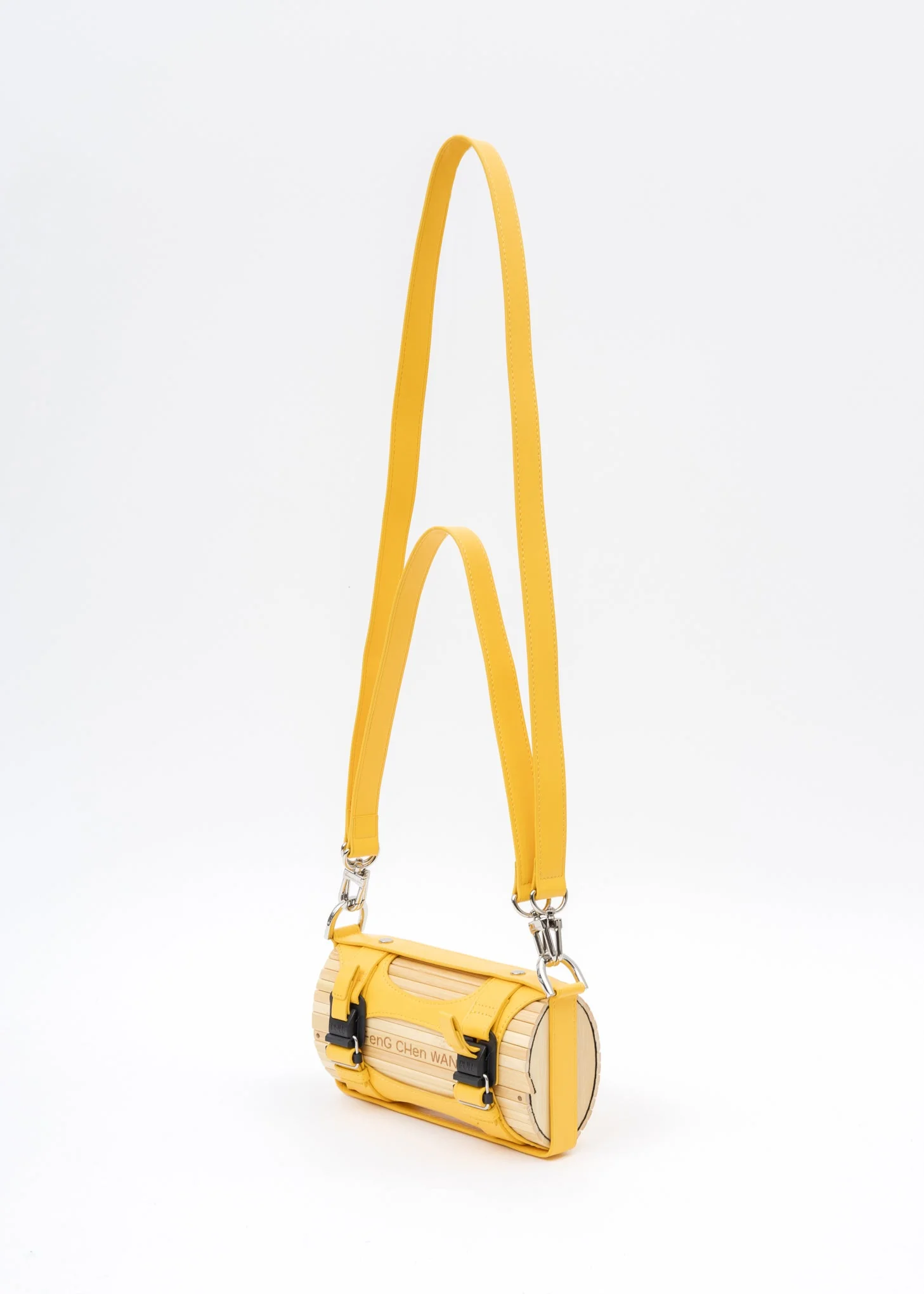 Yellow Cross Big Bamboo Bag - Image 7