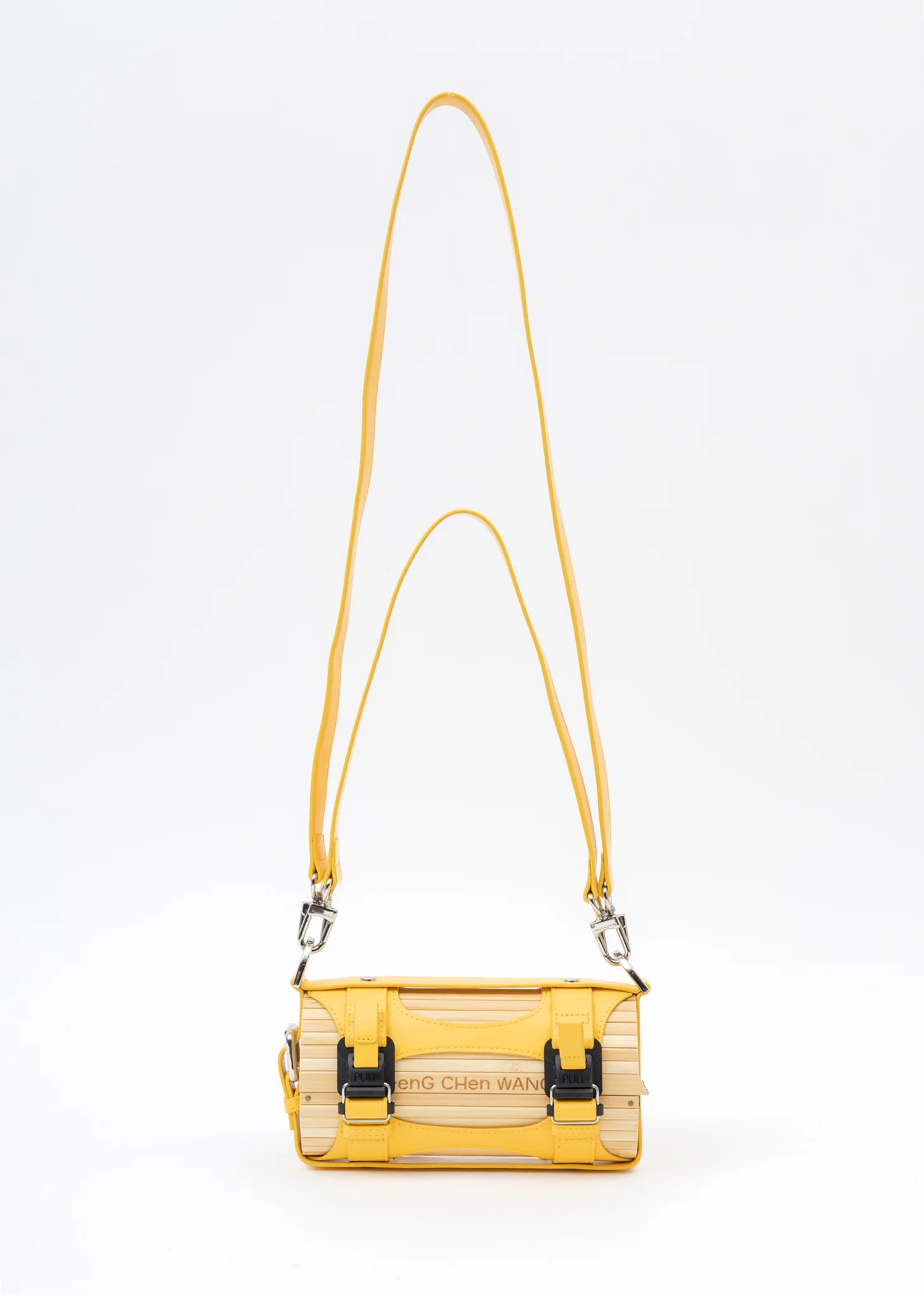 Yellow Cross Big Bamboo Bag