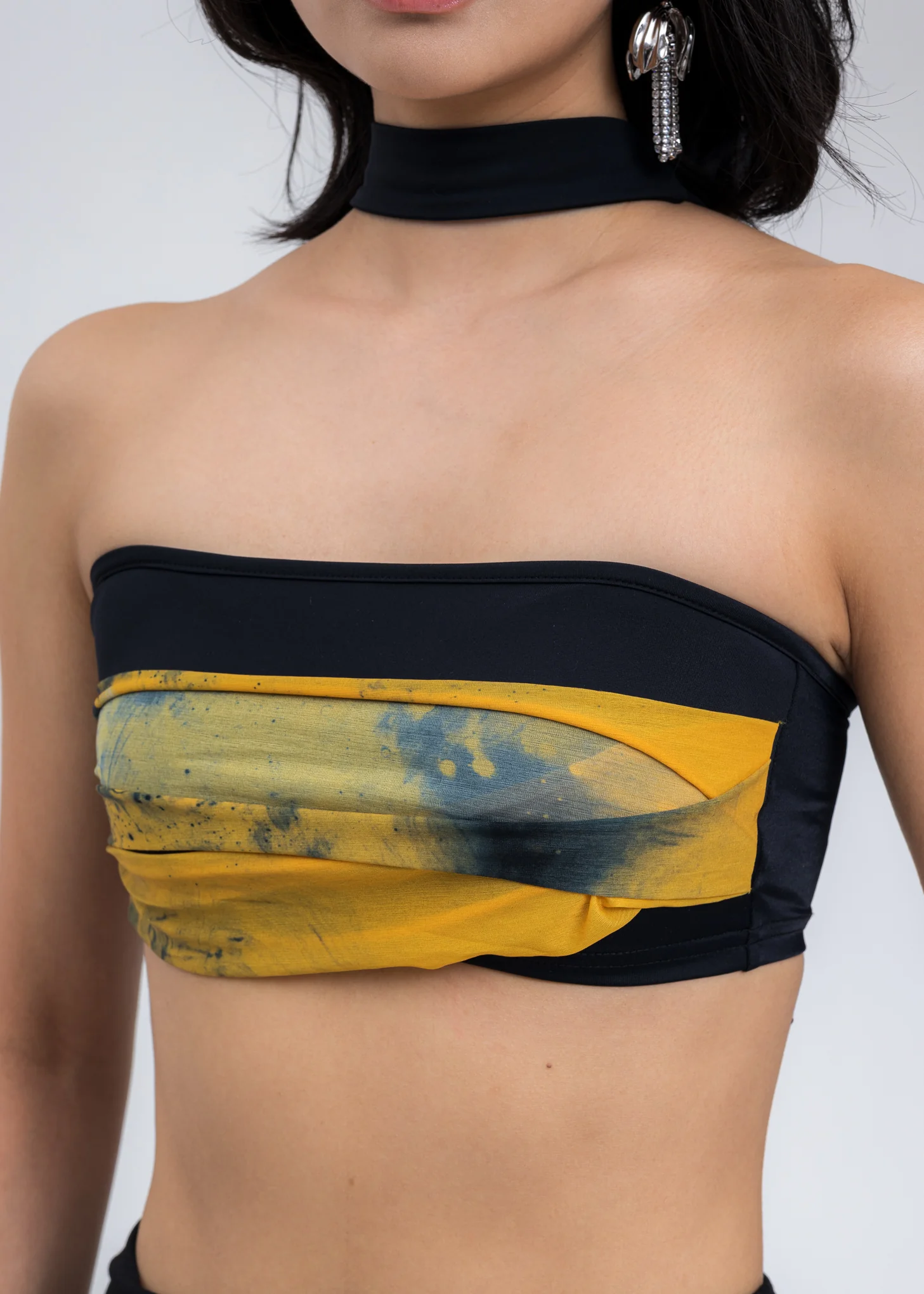 Yellow Cross Neck Tube Top - Image 2