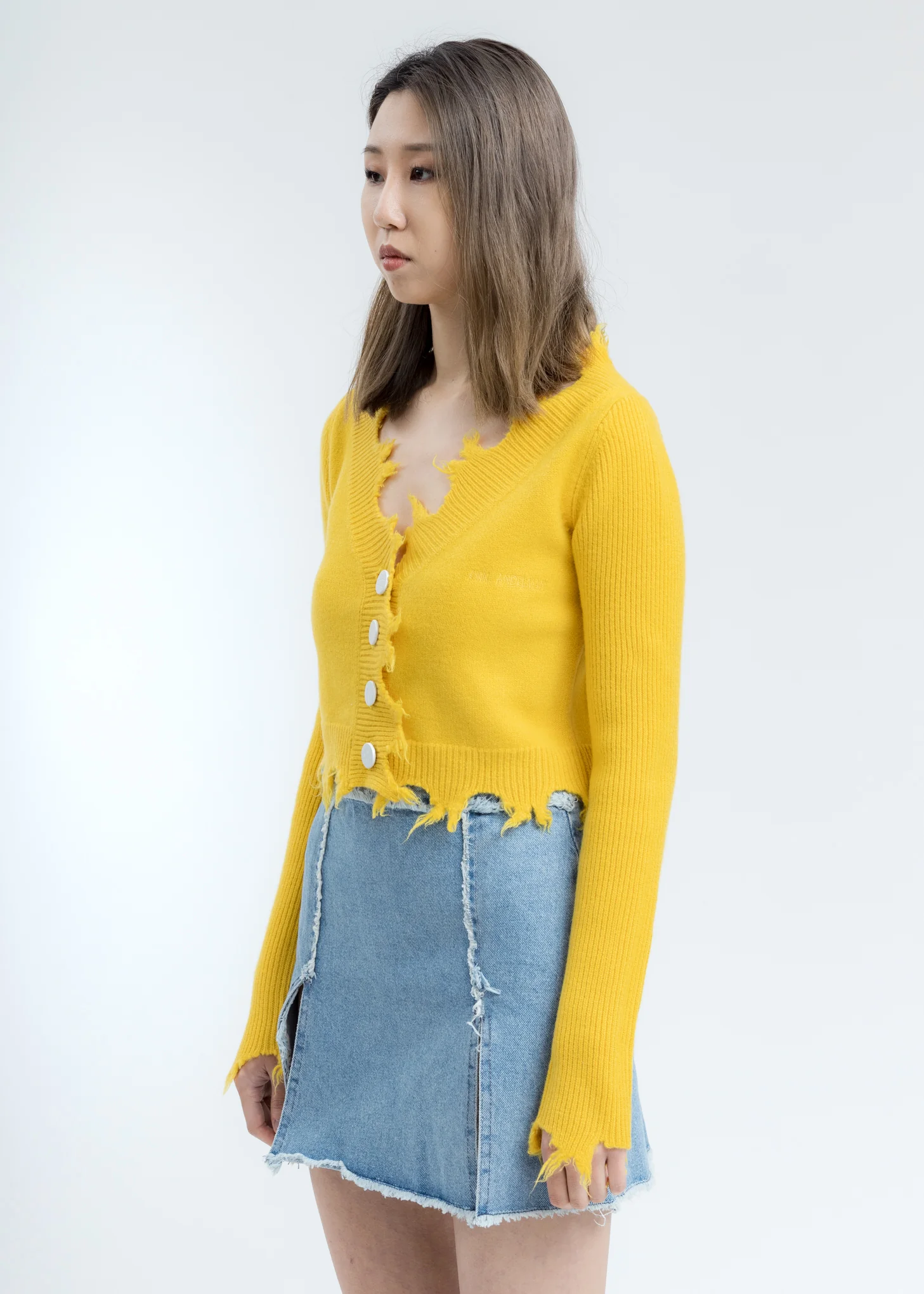 Yellow Destroyed Cardigan - Image 3