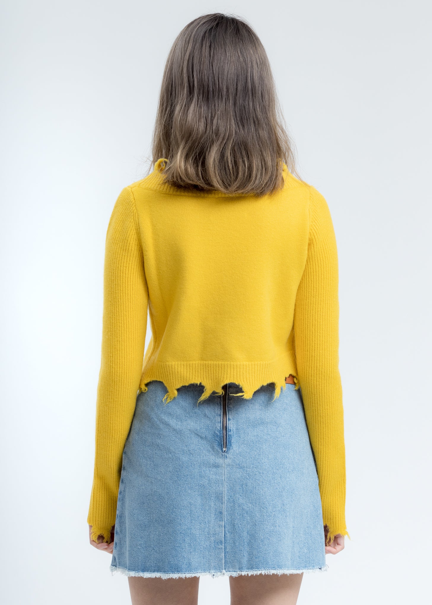 Yellow Destroyed Cardigan - Image 4