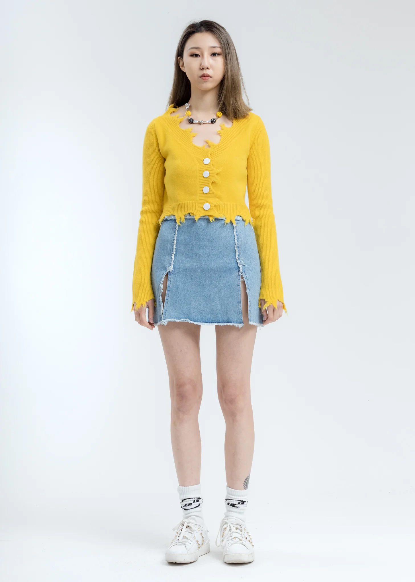 Yellow Destroyed Cardigan - Image 5
