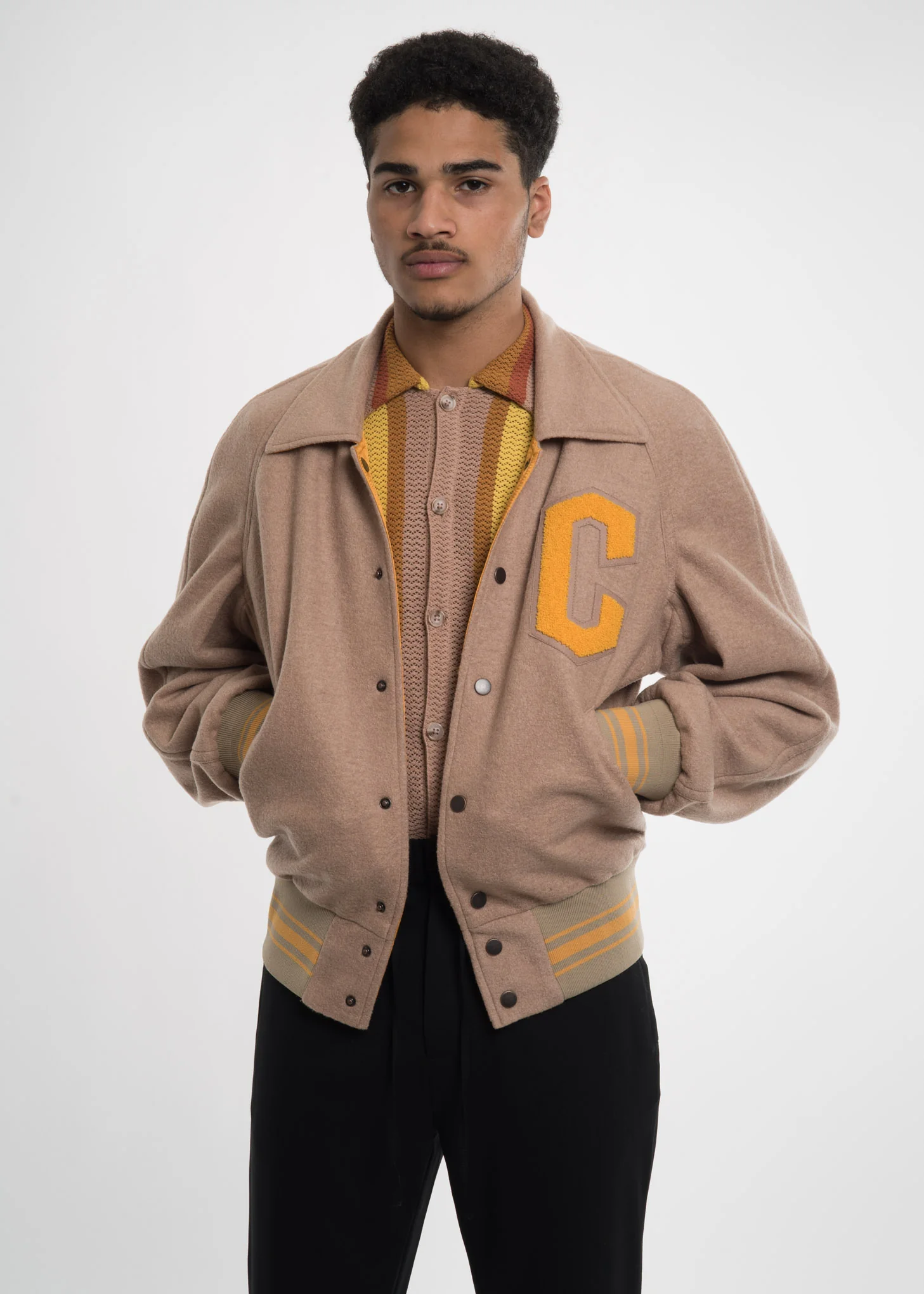 Yellow Dixon Reversible Baseball Jacket