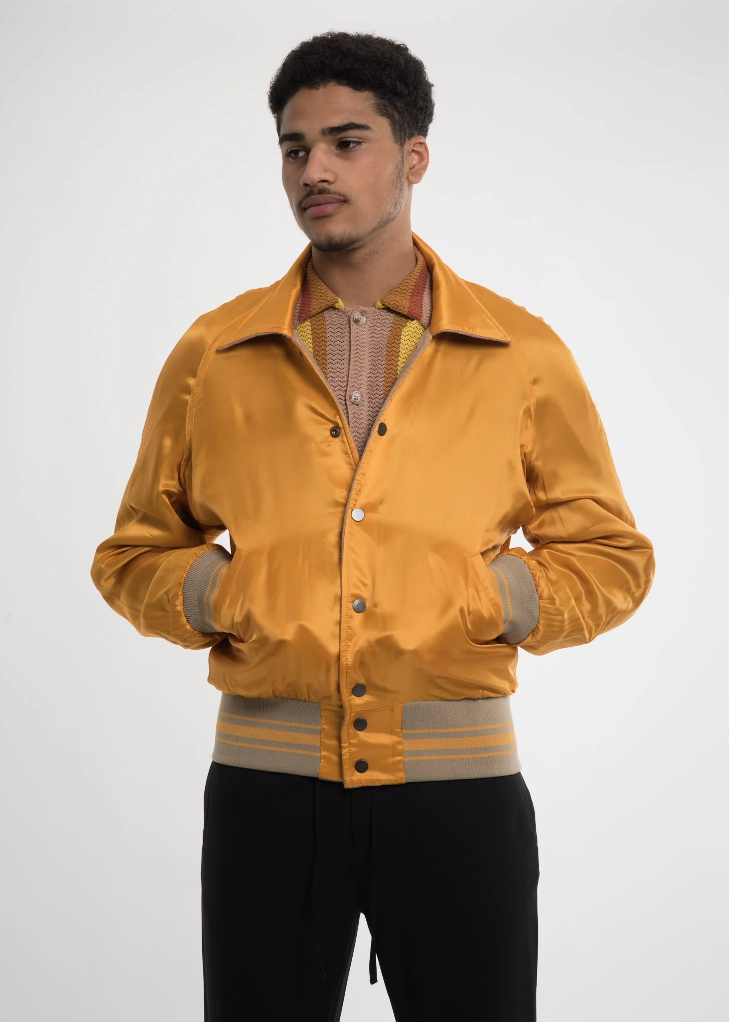 Yellow Dixon Reversible Baseball Jacket - Image 6