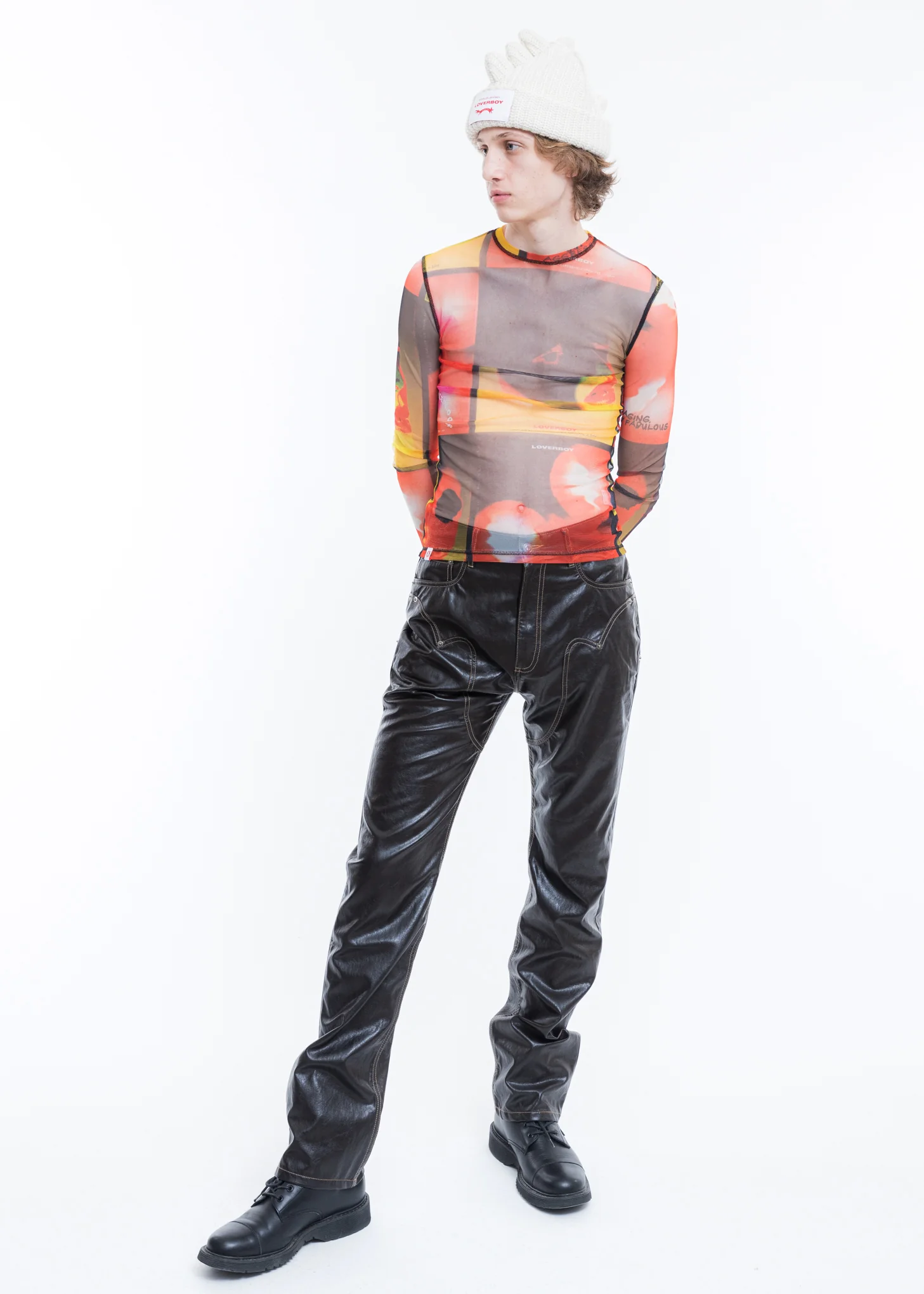 Yellow GEORGE ALLAN PRINT Mesh Long Sleeve - Image 5