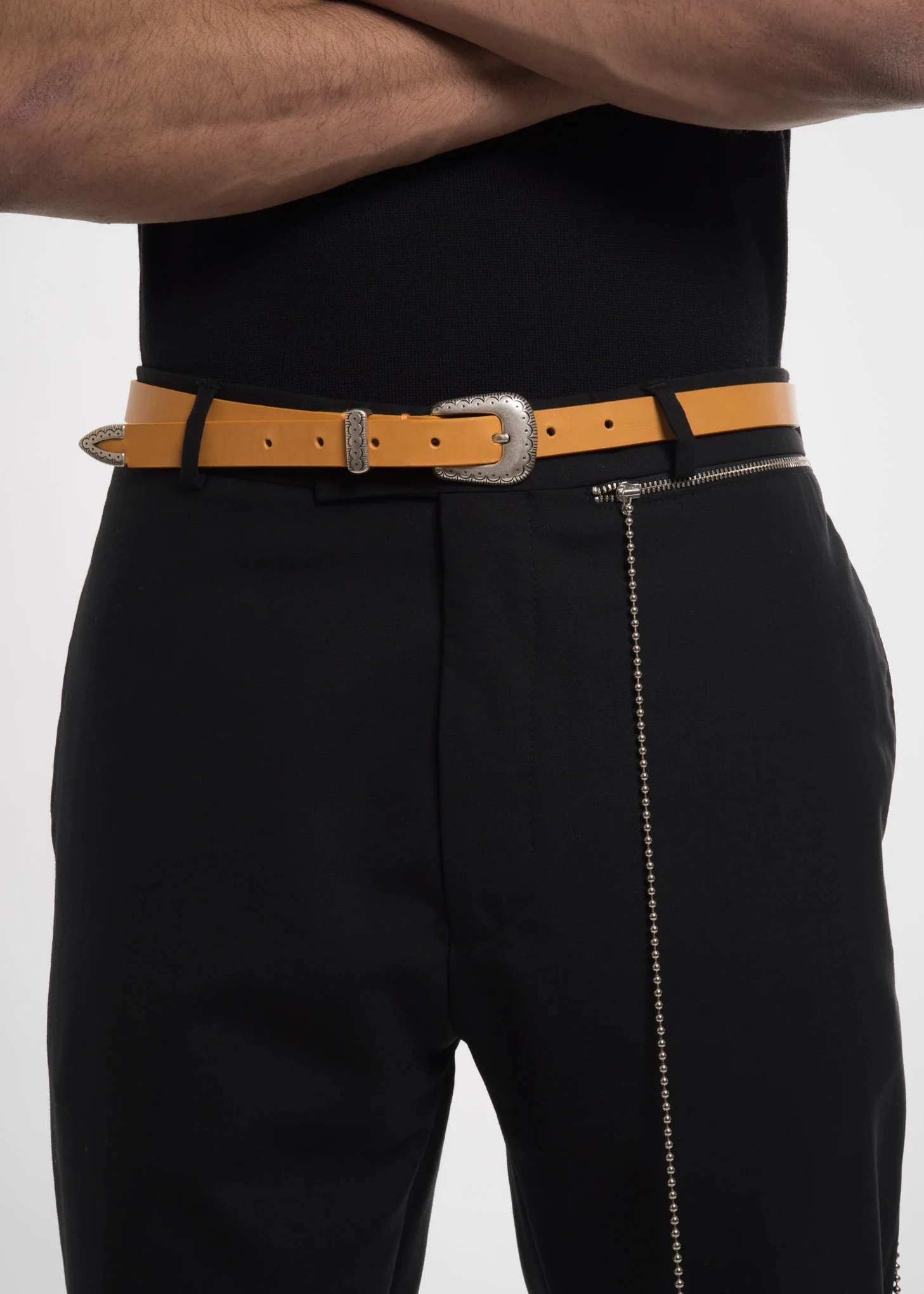 Yellow Glock Western Leather Belt - Image 2