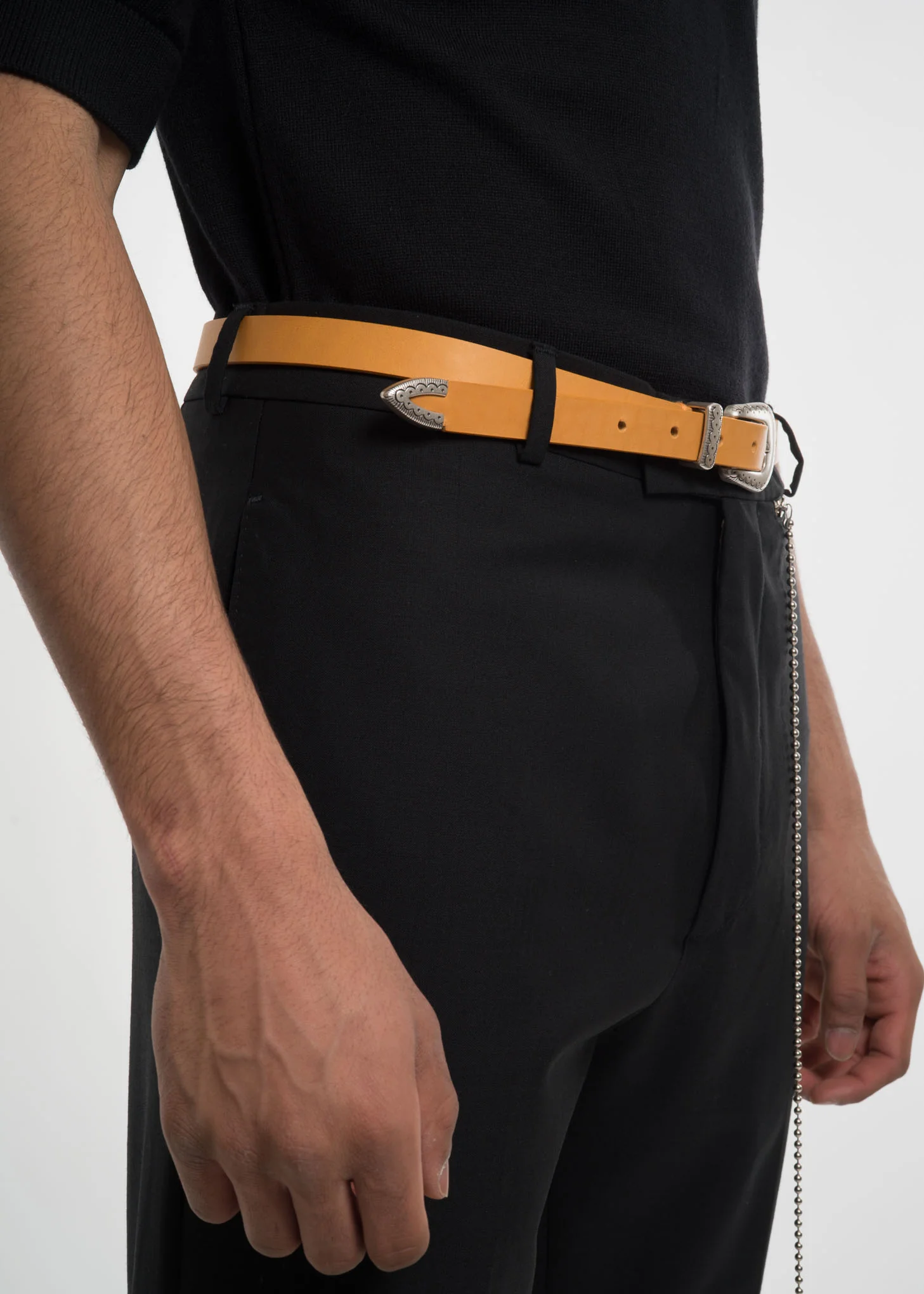 Yellow Glock Western Leather Belt - Image 3