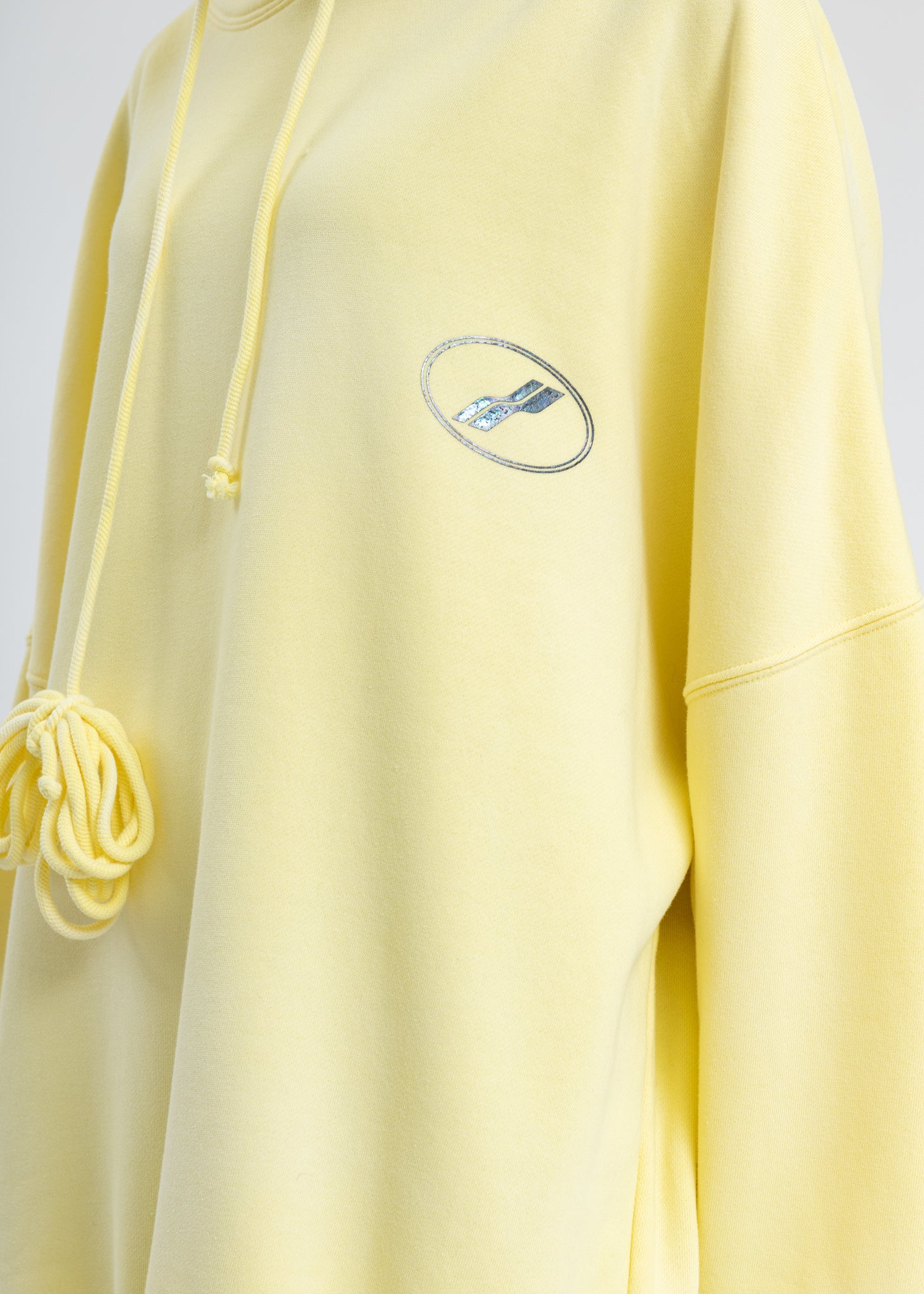 Yellow Hand Bleached Iridescent Logo Hoodie - Image 5