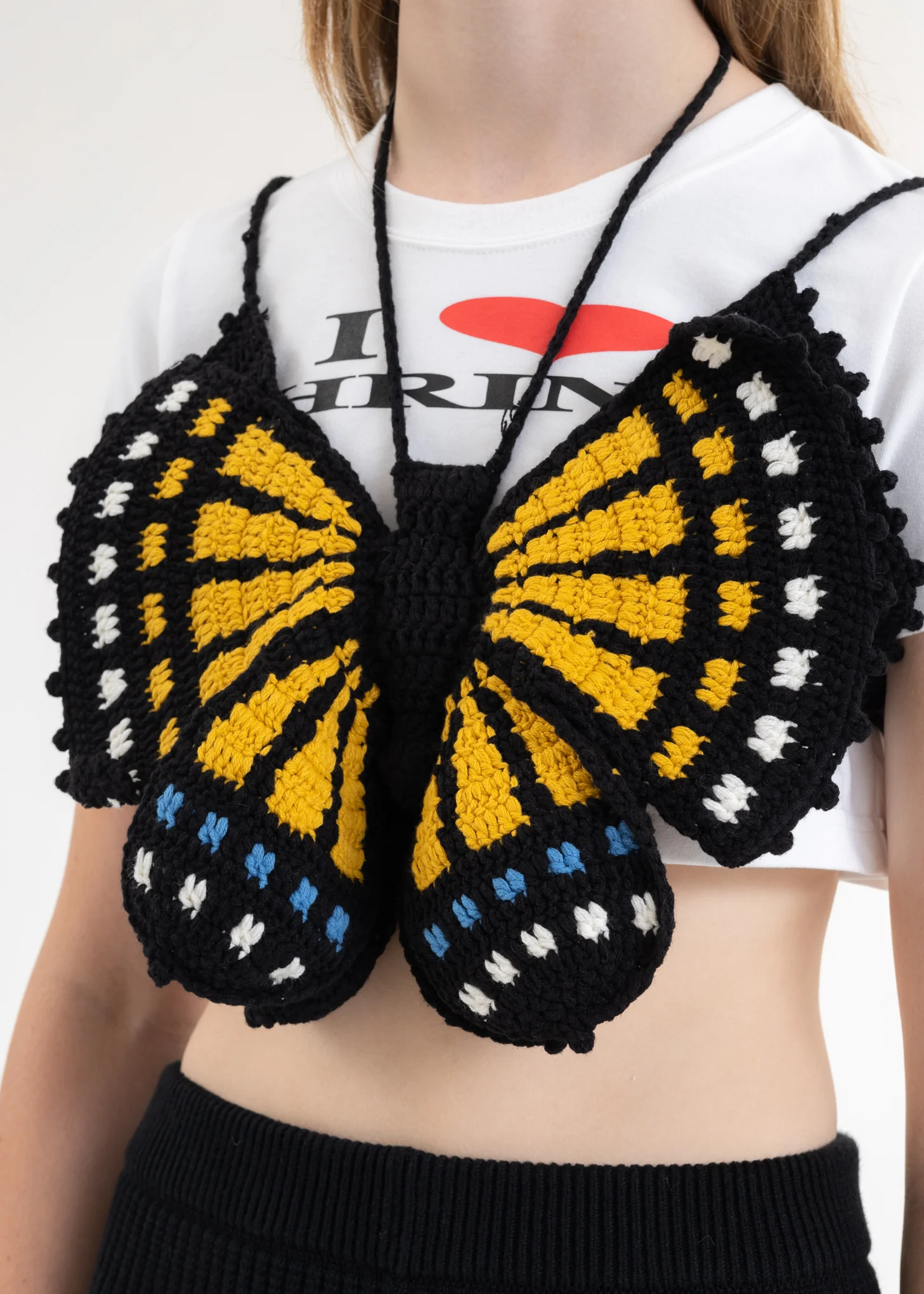 Yellow HAND-CROCHET BUTTERFLY TOPS - Image 2