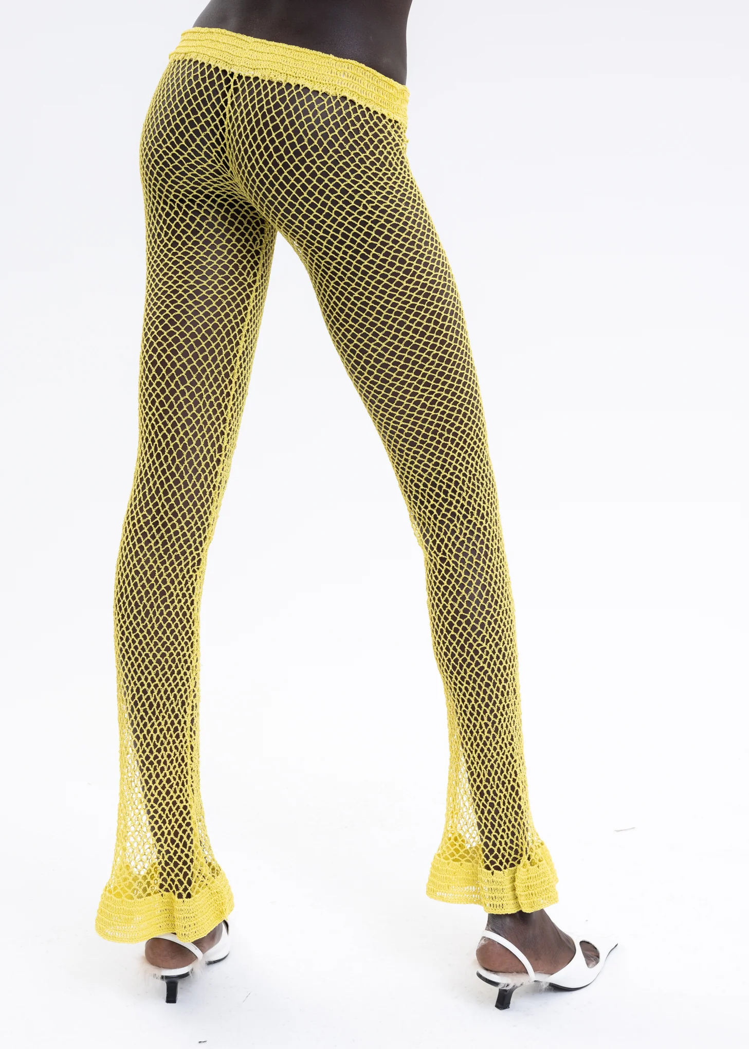 Yellow Hand Woven Bell Pants - Image 2