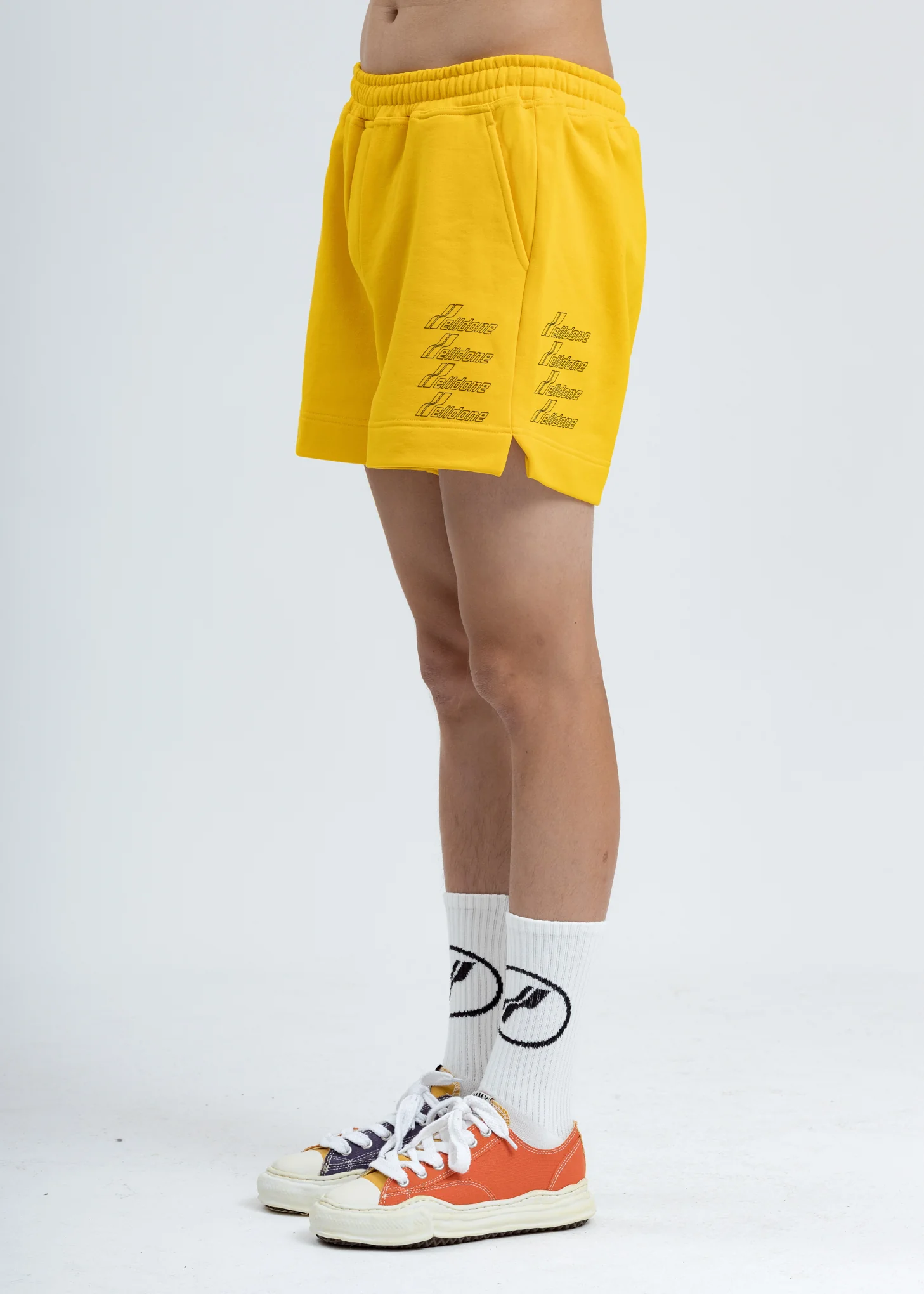Yellow Iridescent Logo Shorts - Image 3