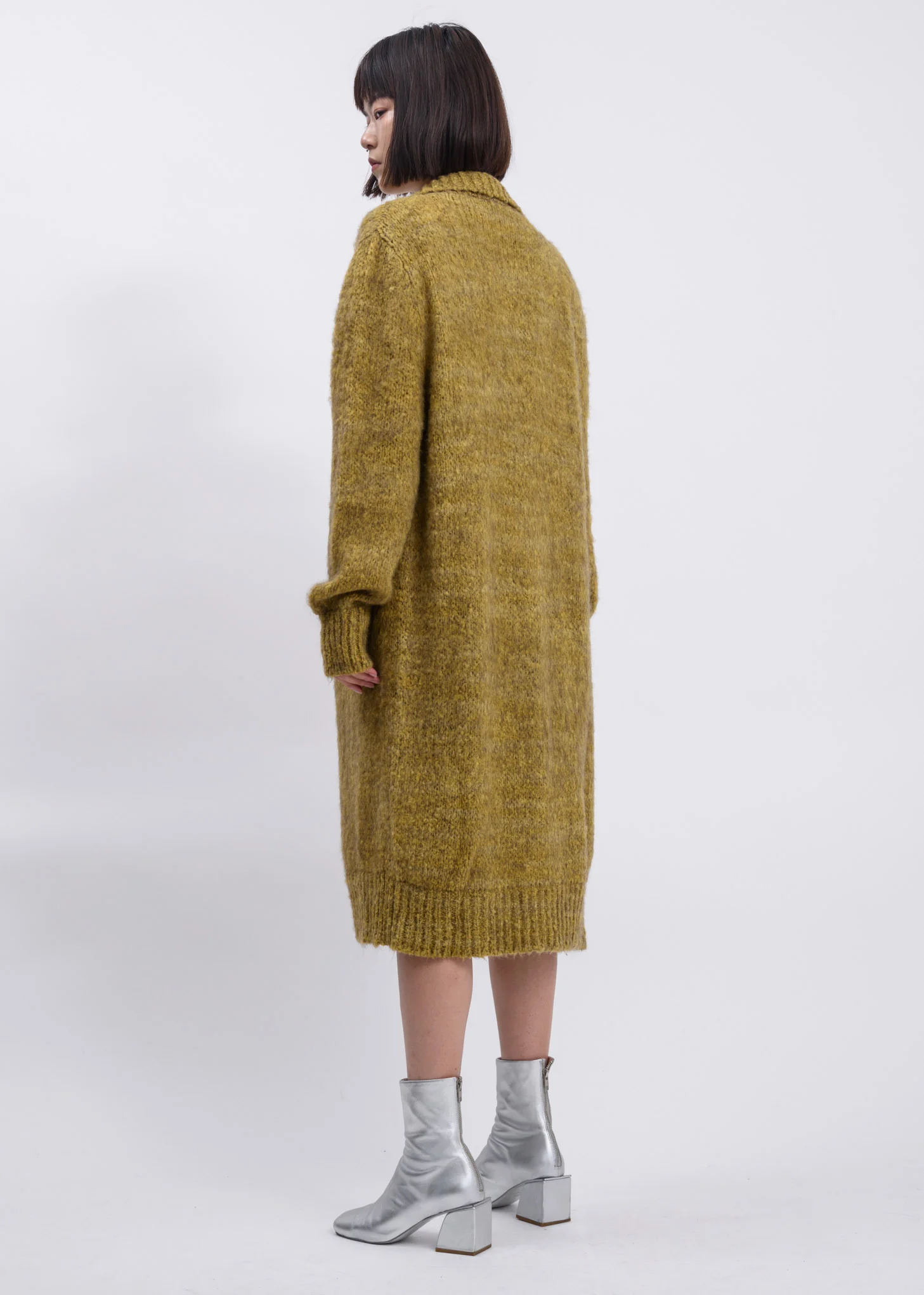 Yellow Knit Cardigan - Image 3