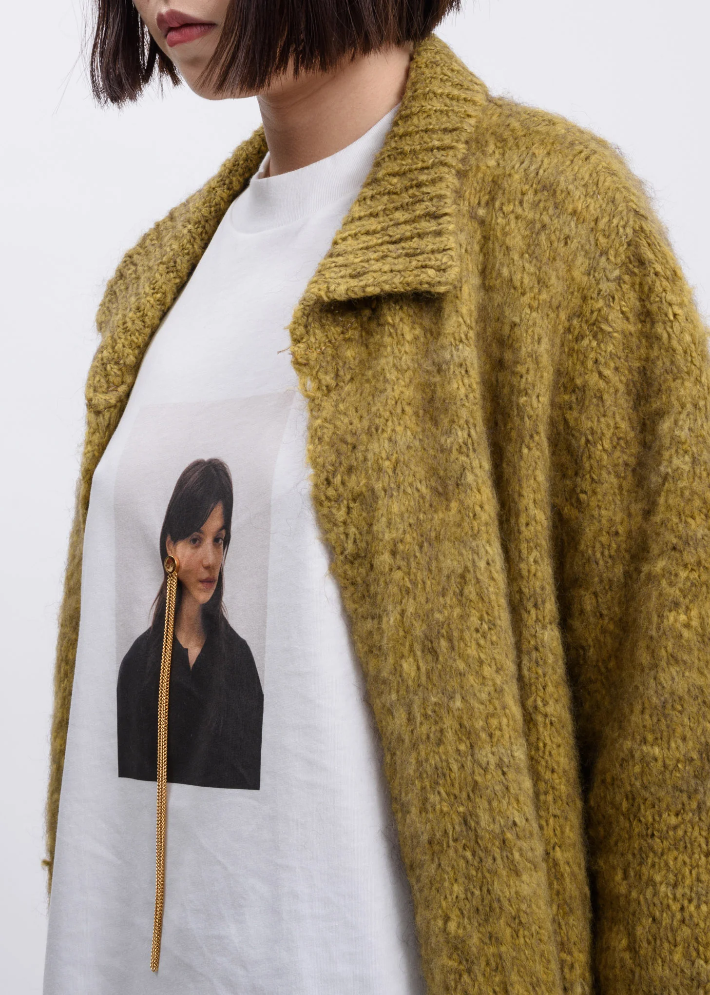 Yellow Knit Cardigan - Image 4