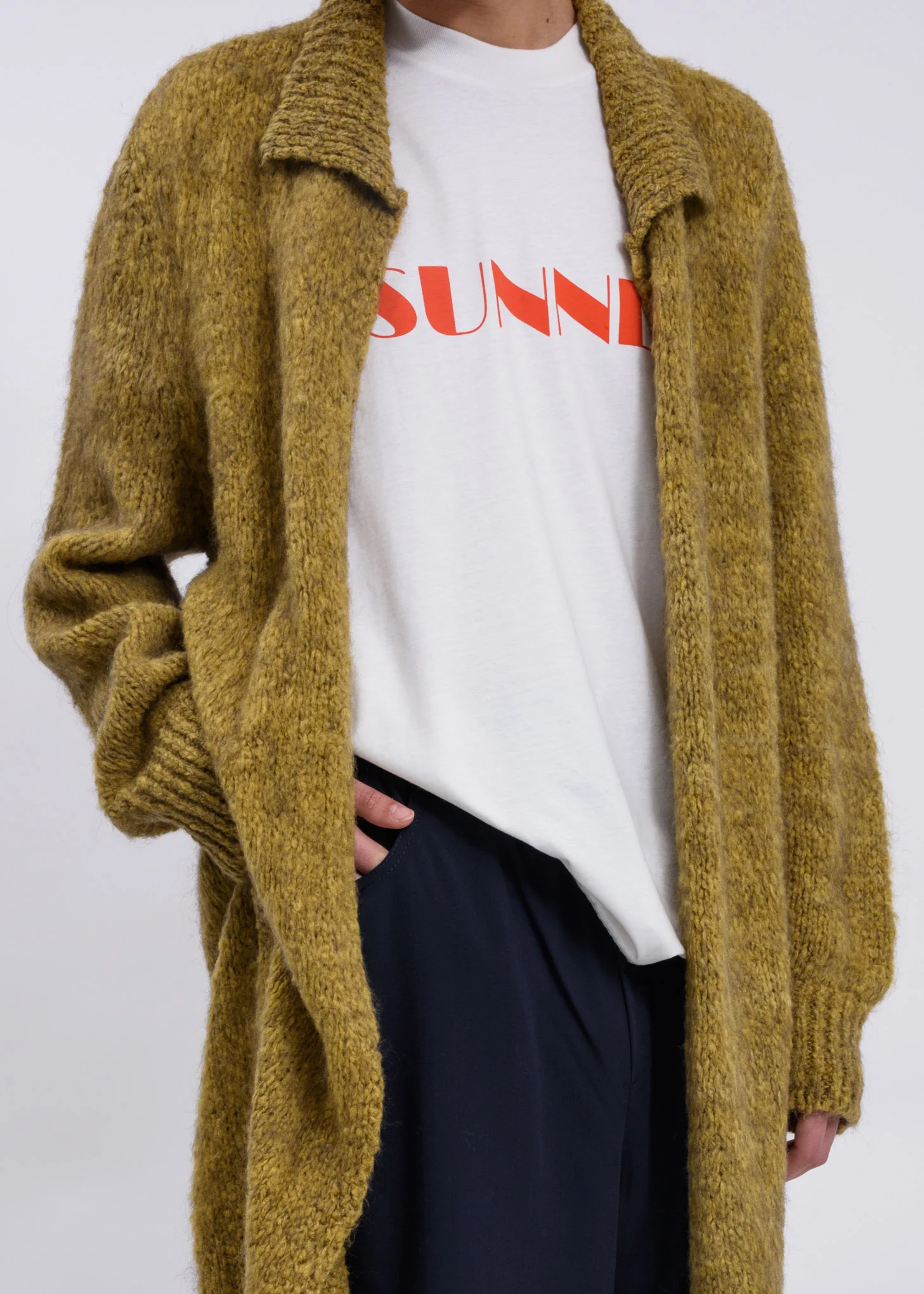 Yellow Knit Cardigan - Image 2