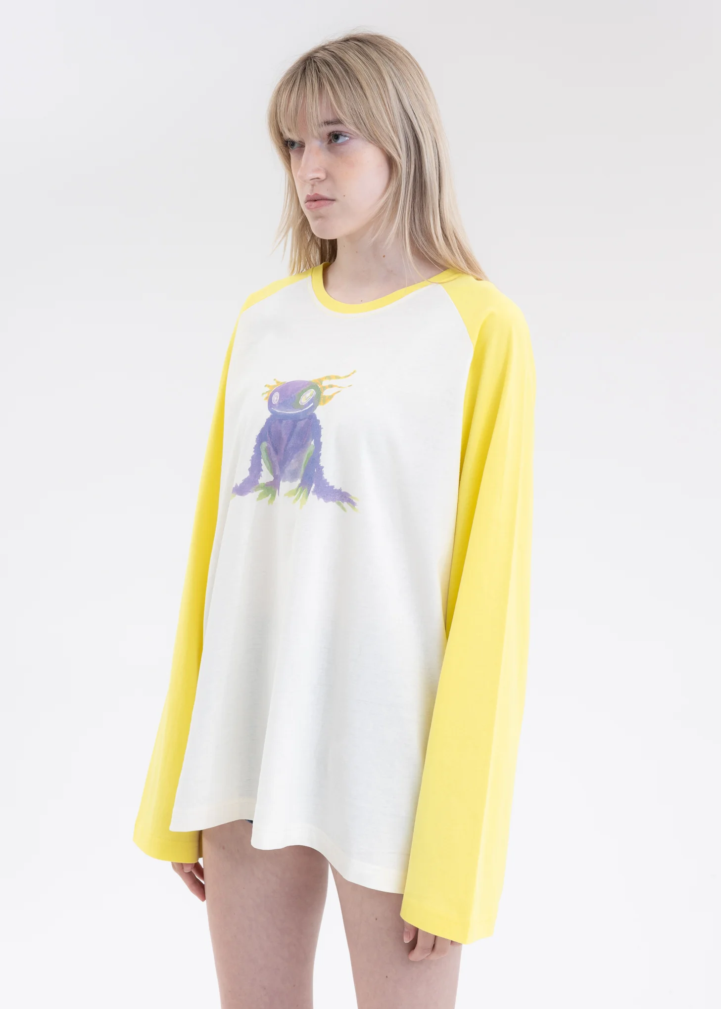 Yellow Monster Long Sleeve Raglan Shirt - Image 2