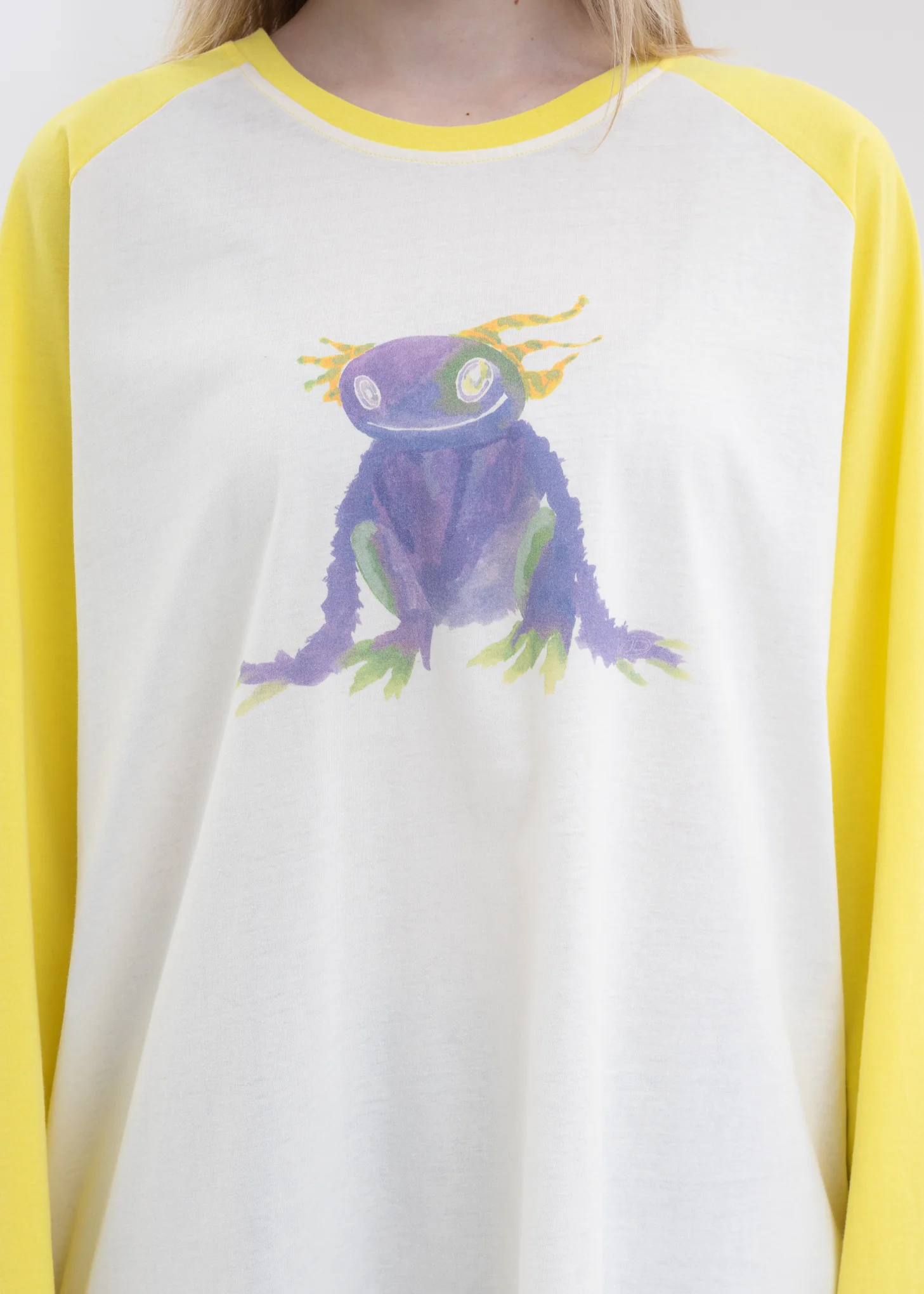 Yellow Monster Long Sleeve Raglan Shirt - Image 4