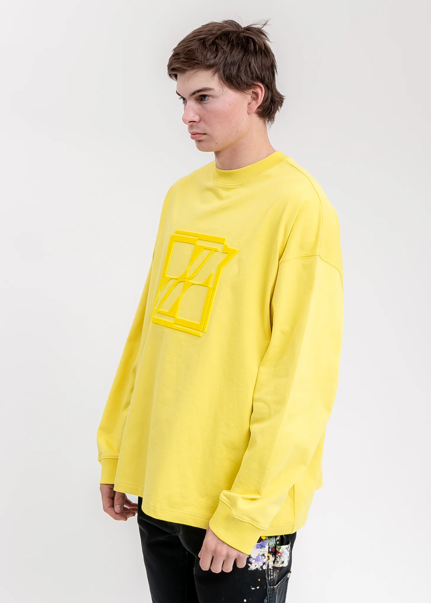 Yellow New Logo Embroidered Long Sleeve - Image 3