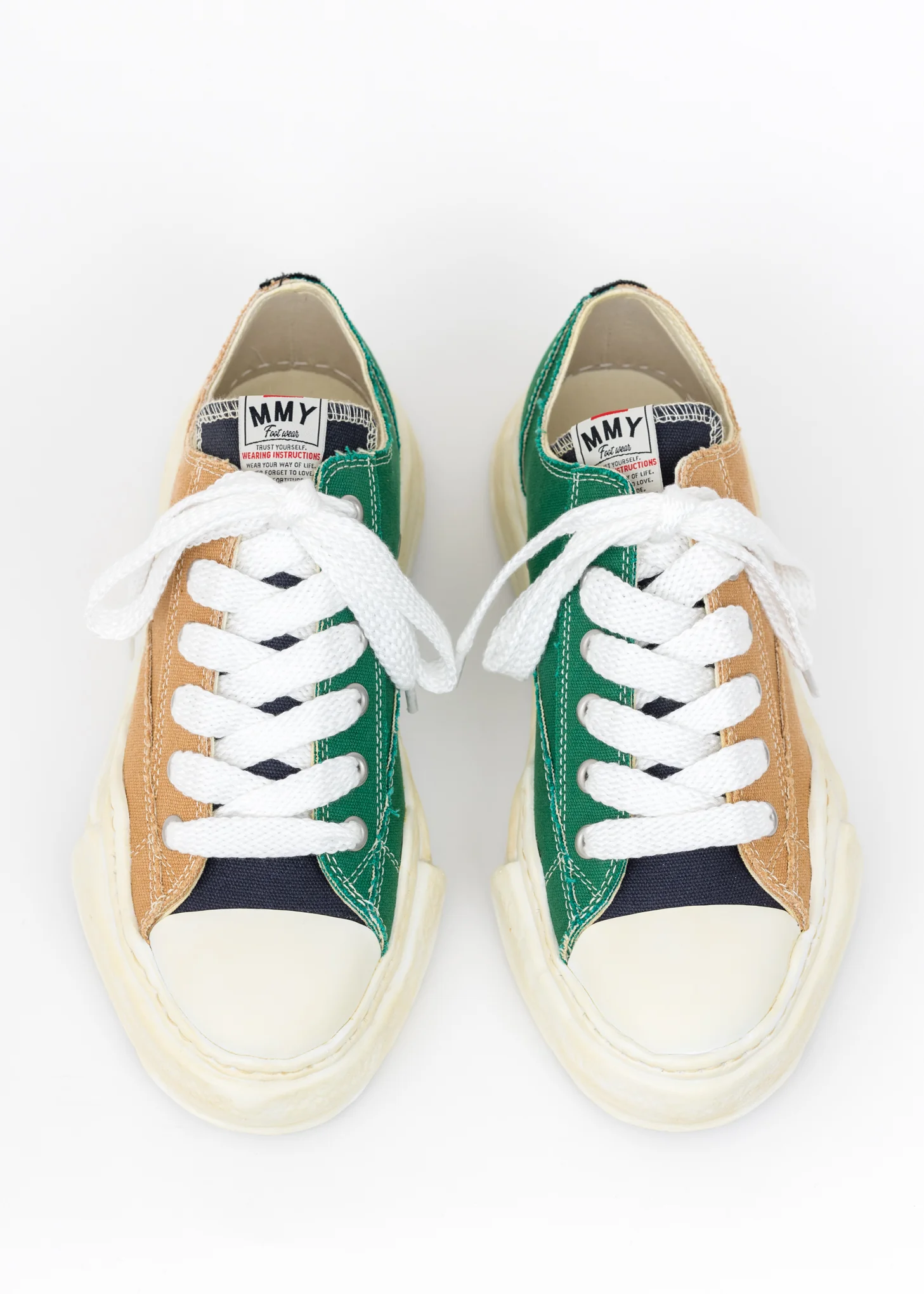 Yellow And Green Original Sole Overdyed Lowcut Sneaker - Image 2