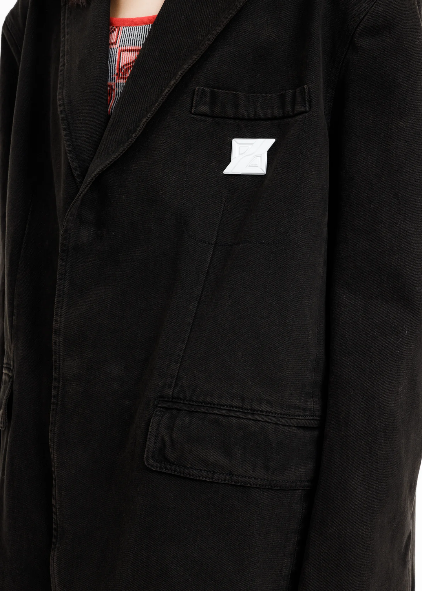 Yellow Over Sized Denim Blazer - Image 5