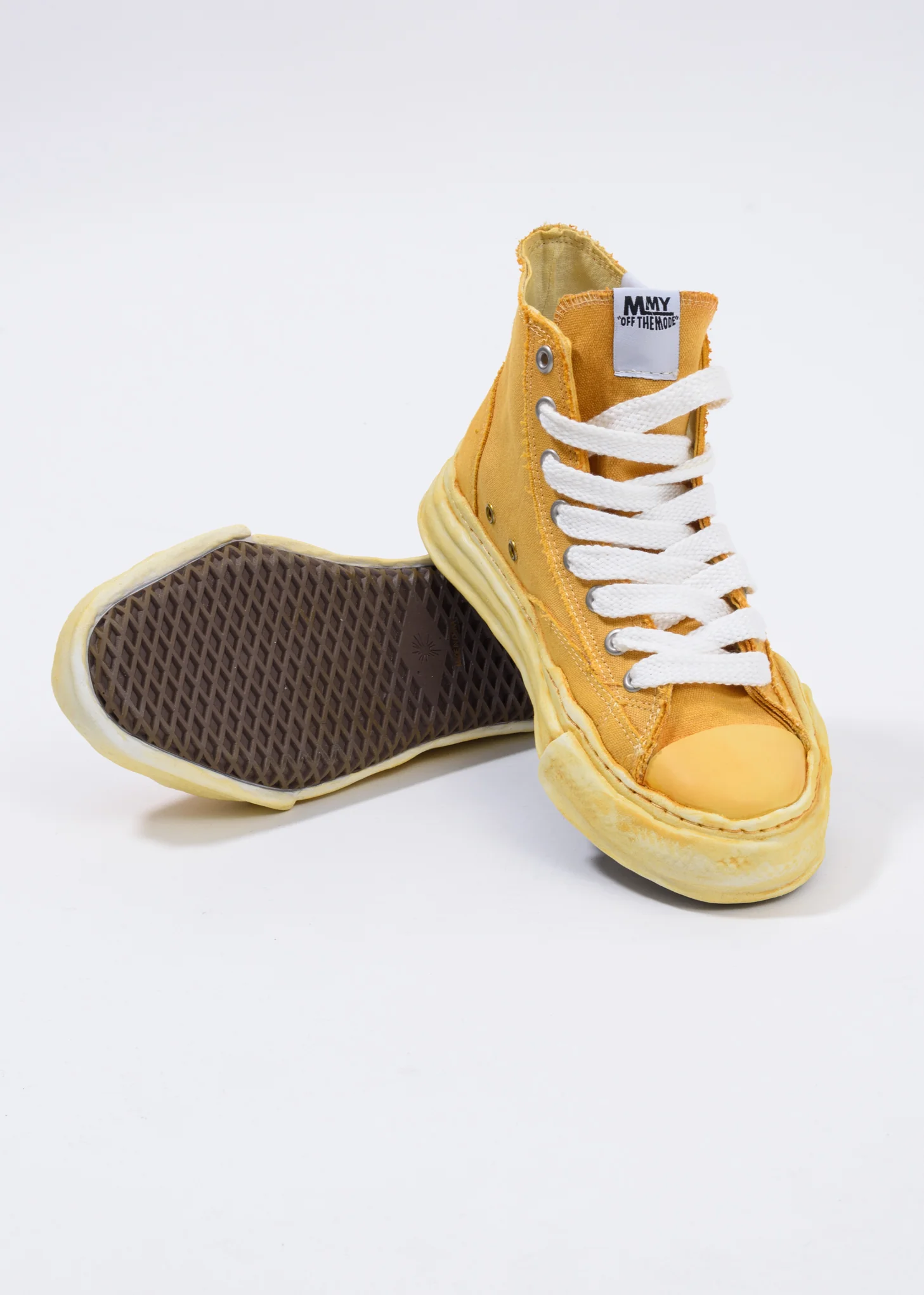 Yellow Overdye Original Sole High Top Sneaker - Image 3