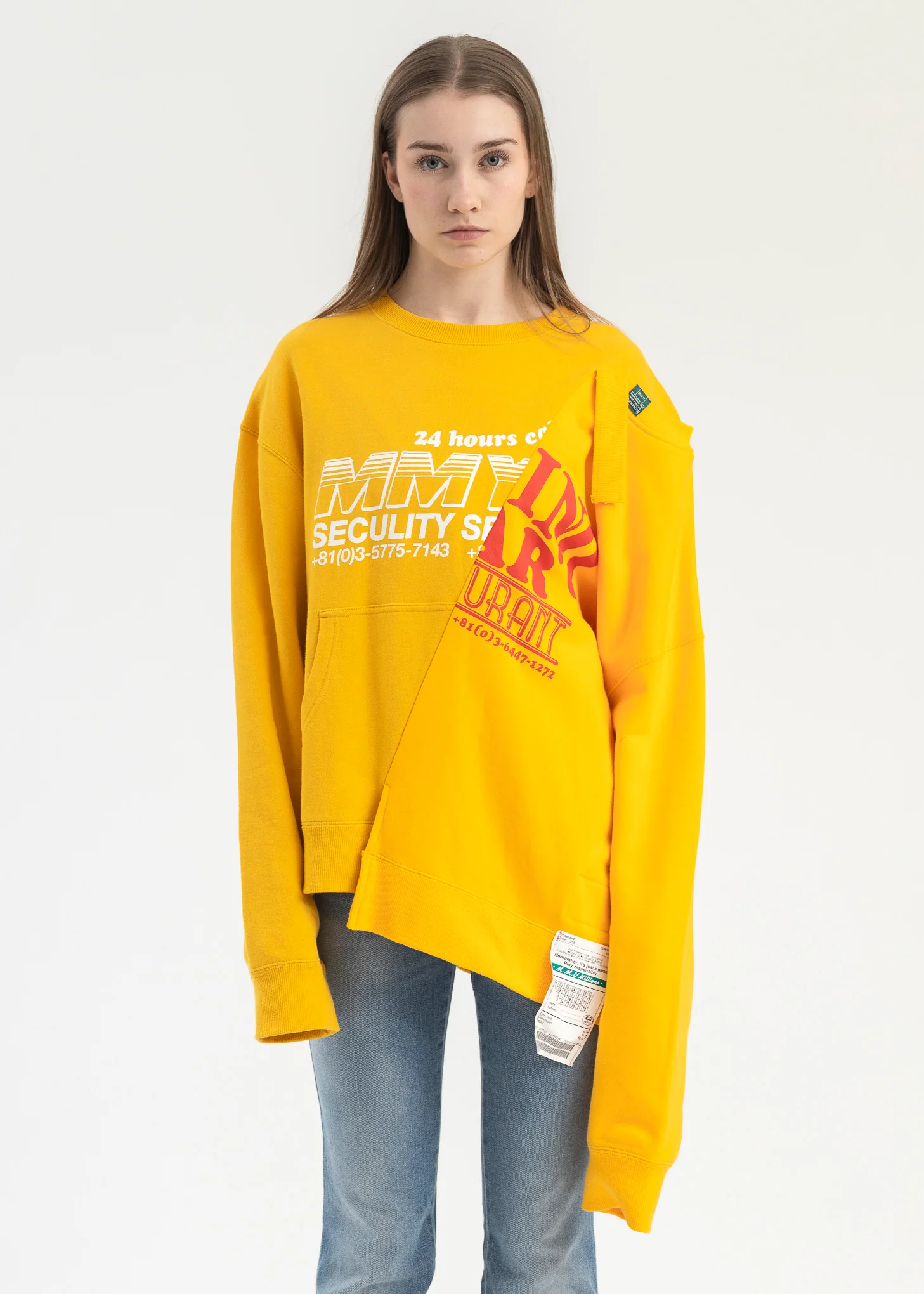 YELLOW PACTHWORK SWEATER