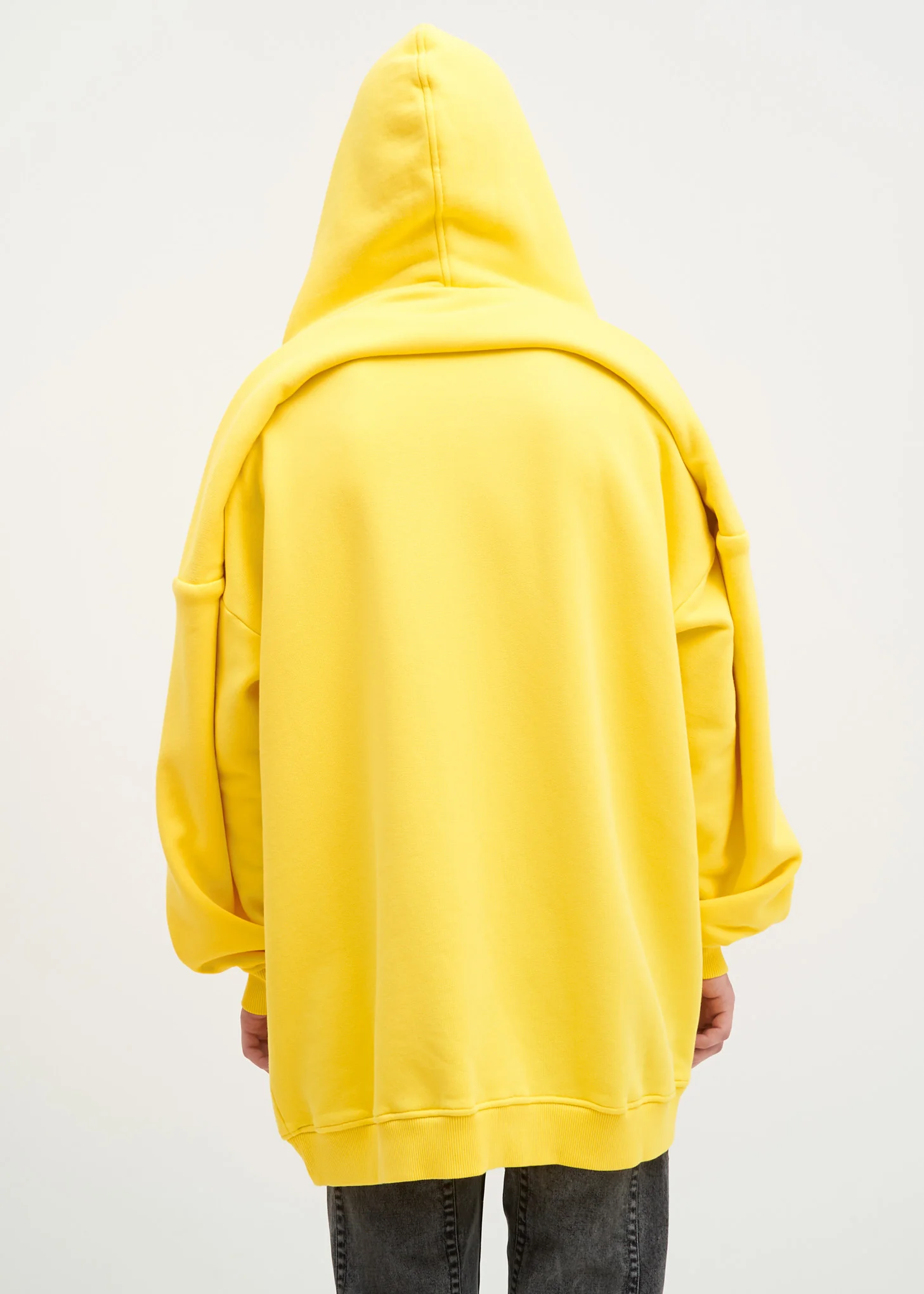 Yellow Paneled Hoodie - Image 4