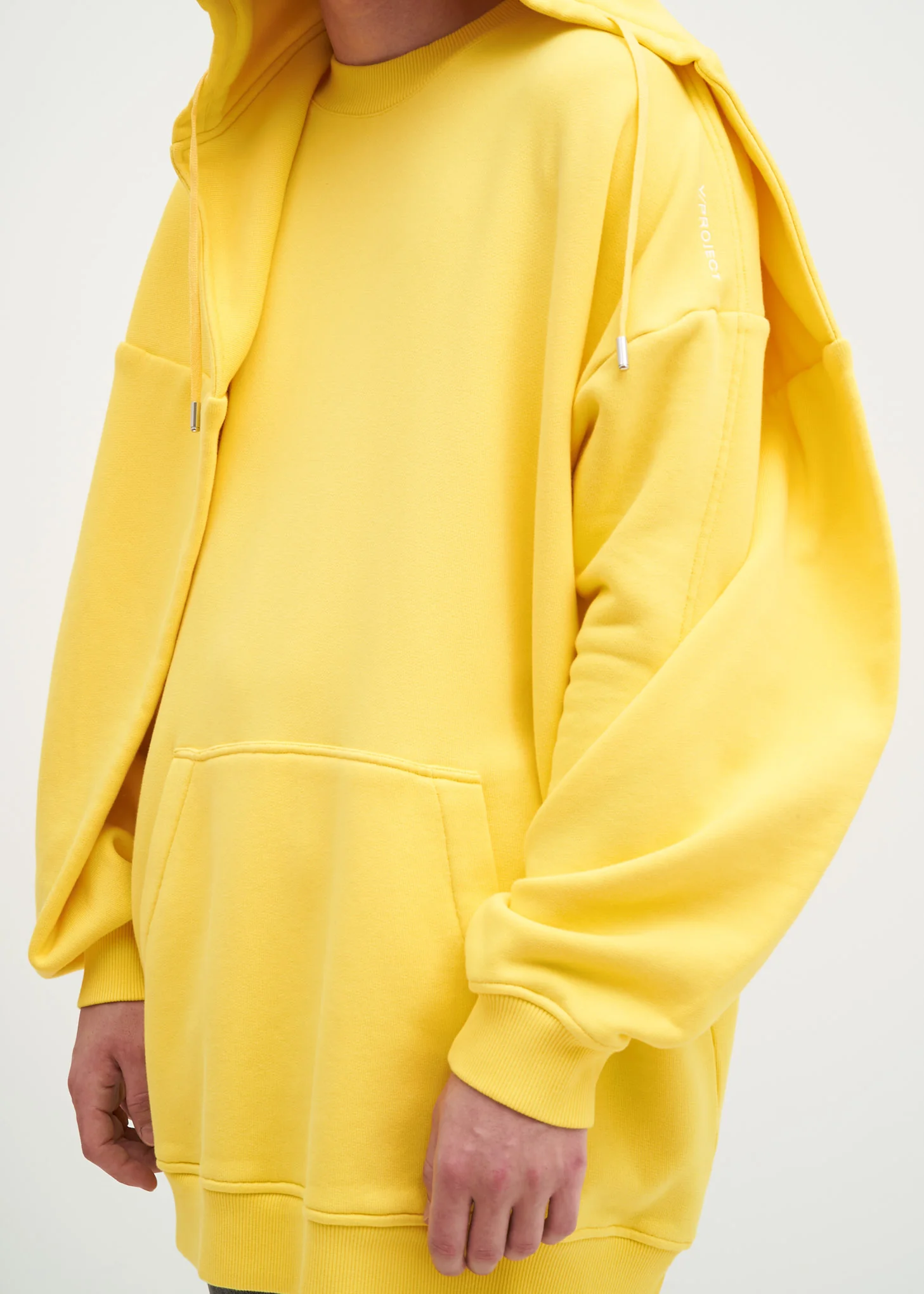 Yellow Paneled Hoodie - Image 7