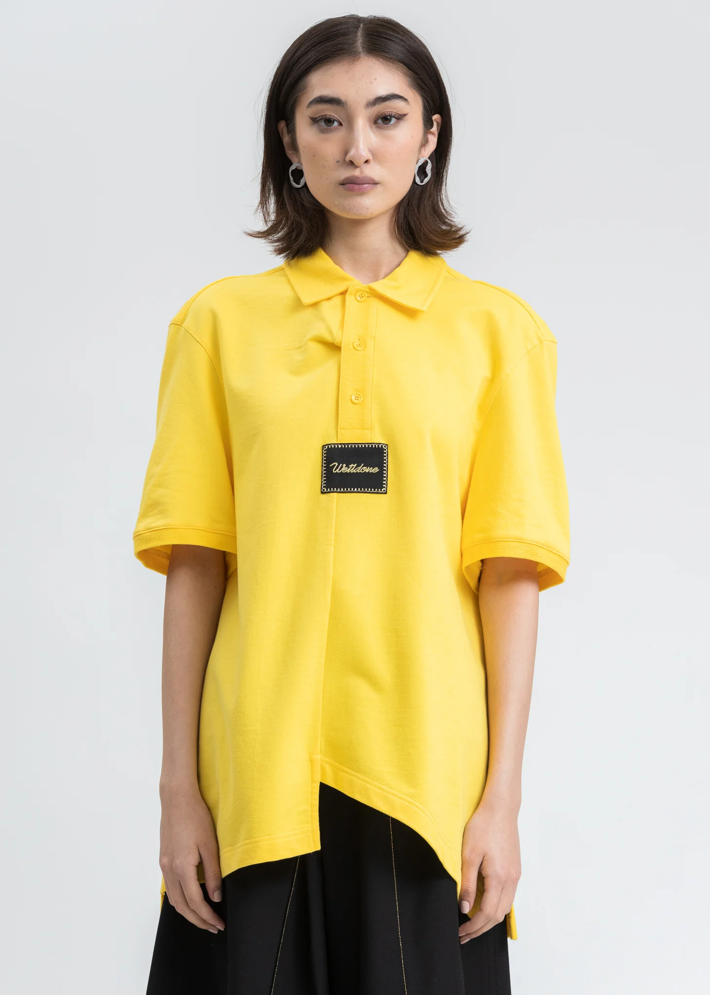 Yellow Paneled Oversized Polo