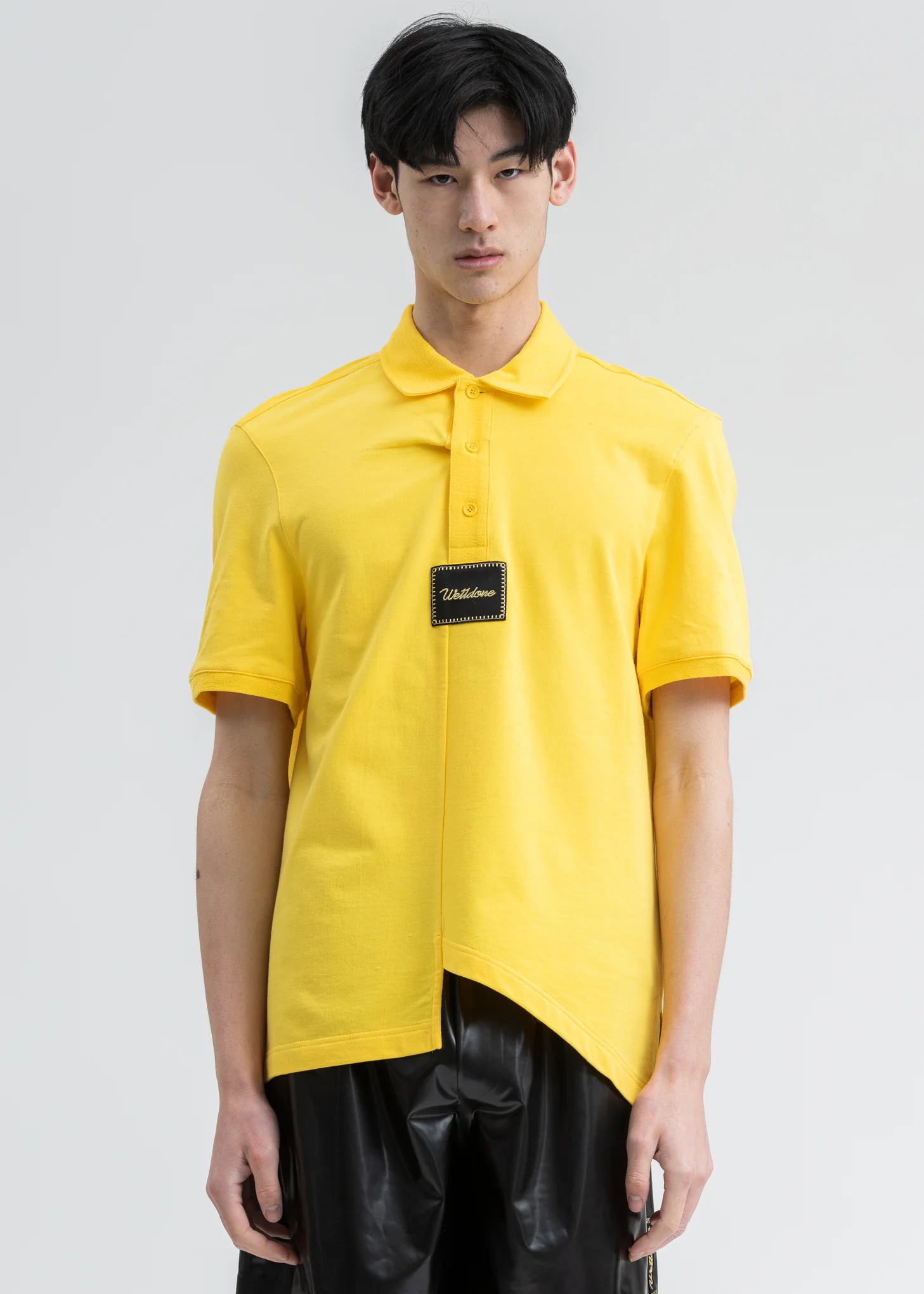 Yellow Paneled Oversized Polo
