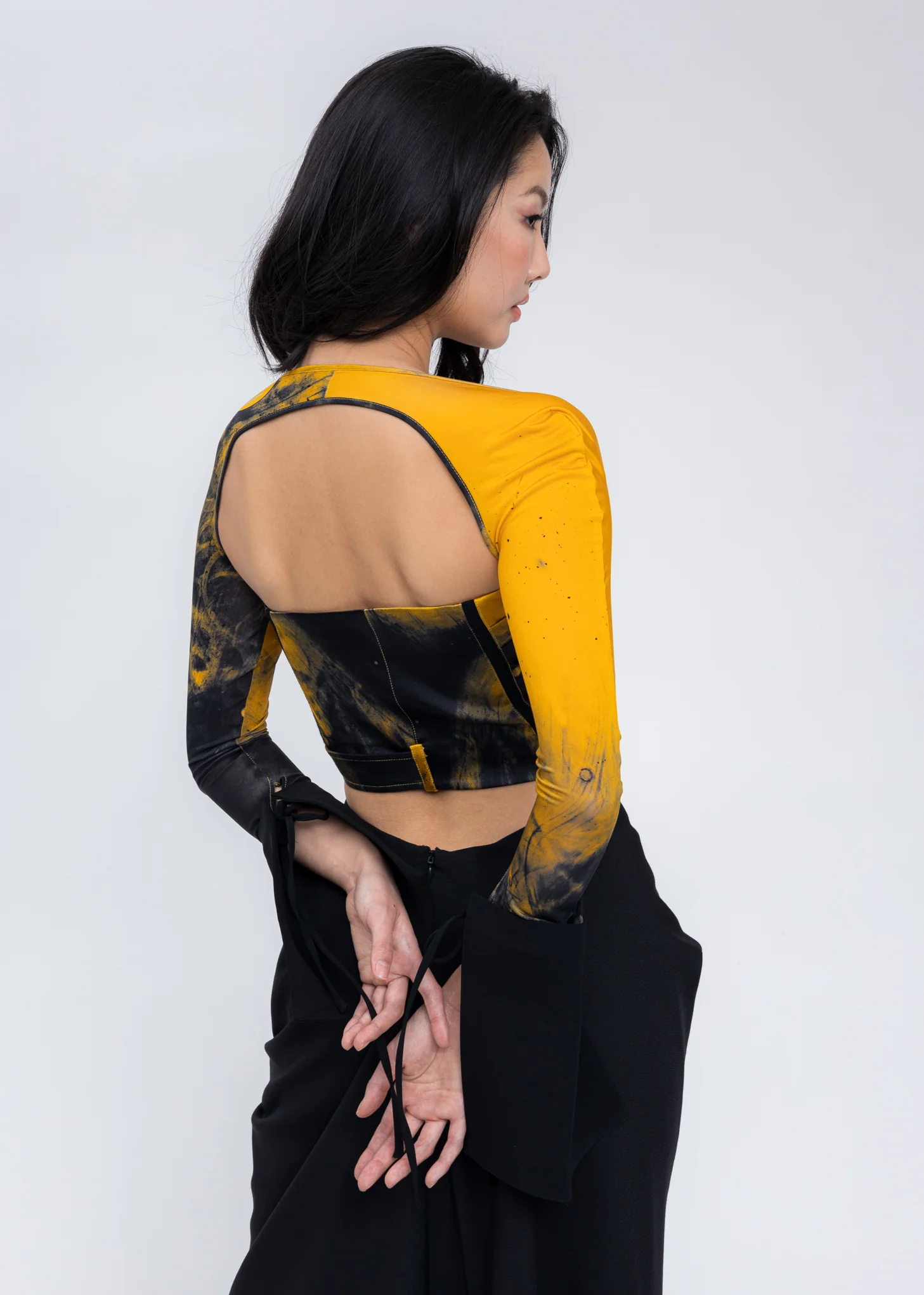 Yellow Printed Long Sleeves