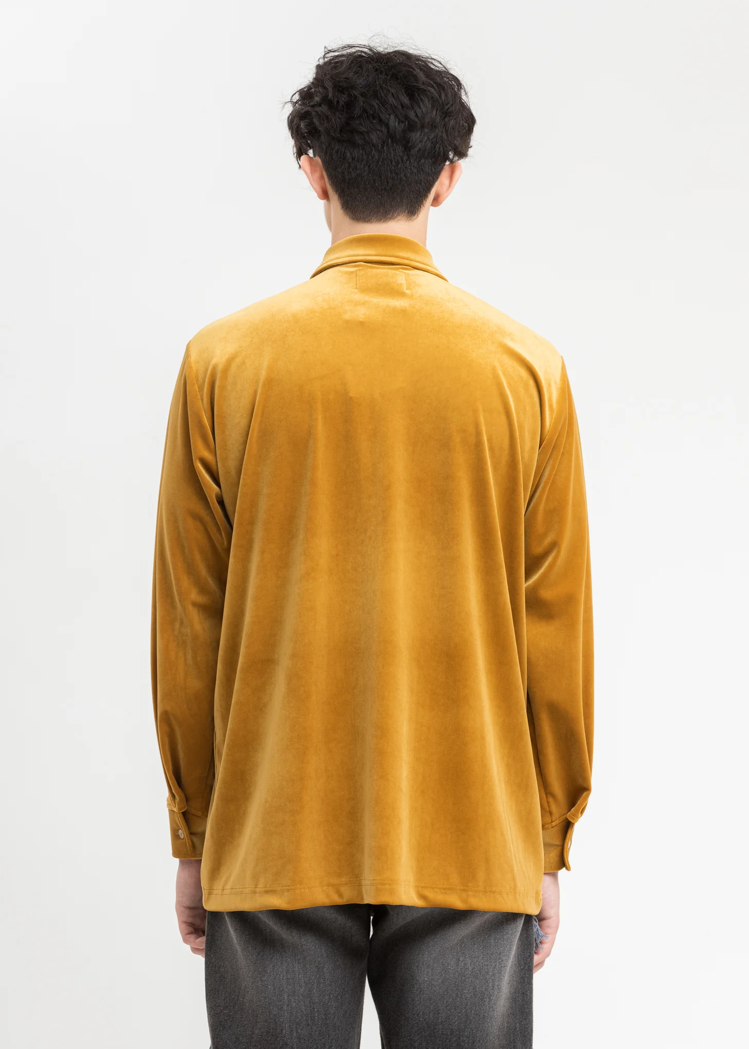 Yellow Puppet Embroidery Velour Shirts - Image 4
