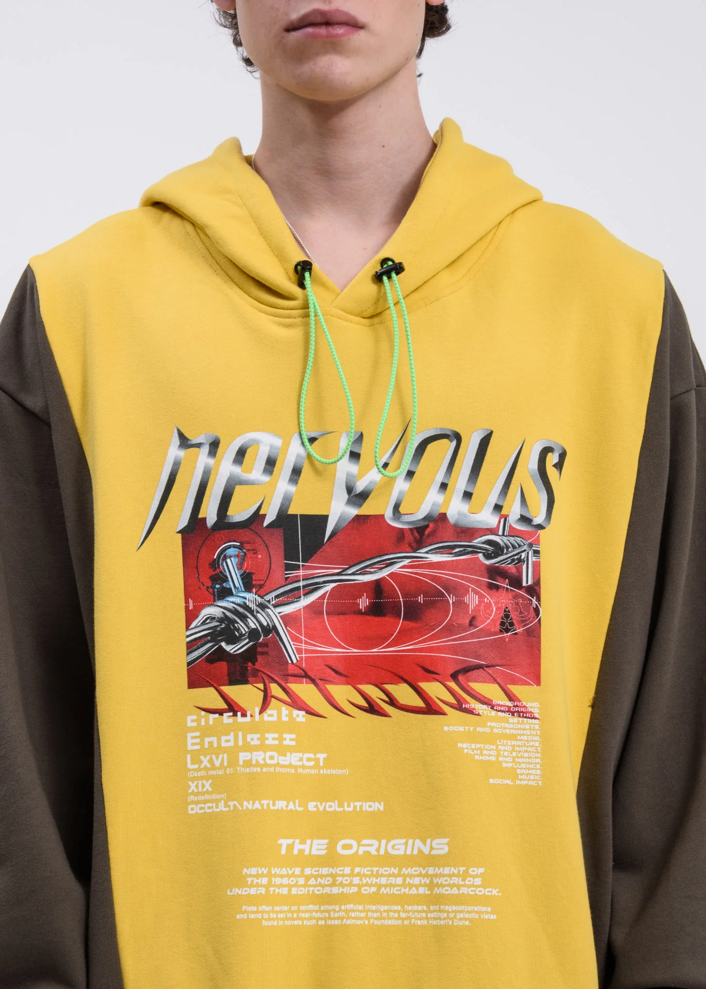Yellow Reconstructed Hoodie - Image 3